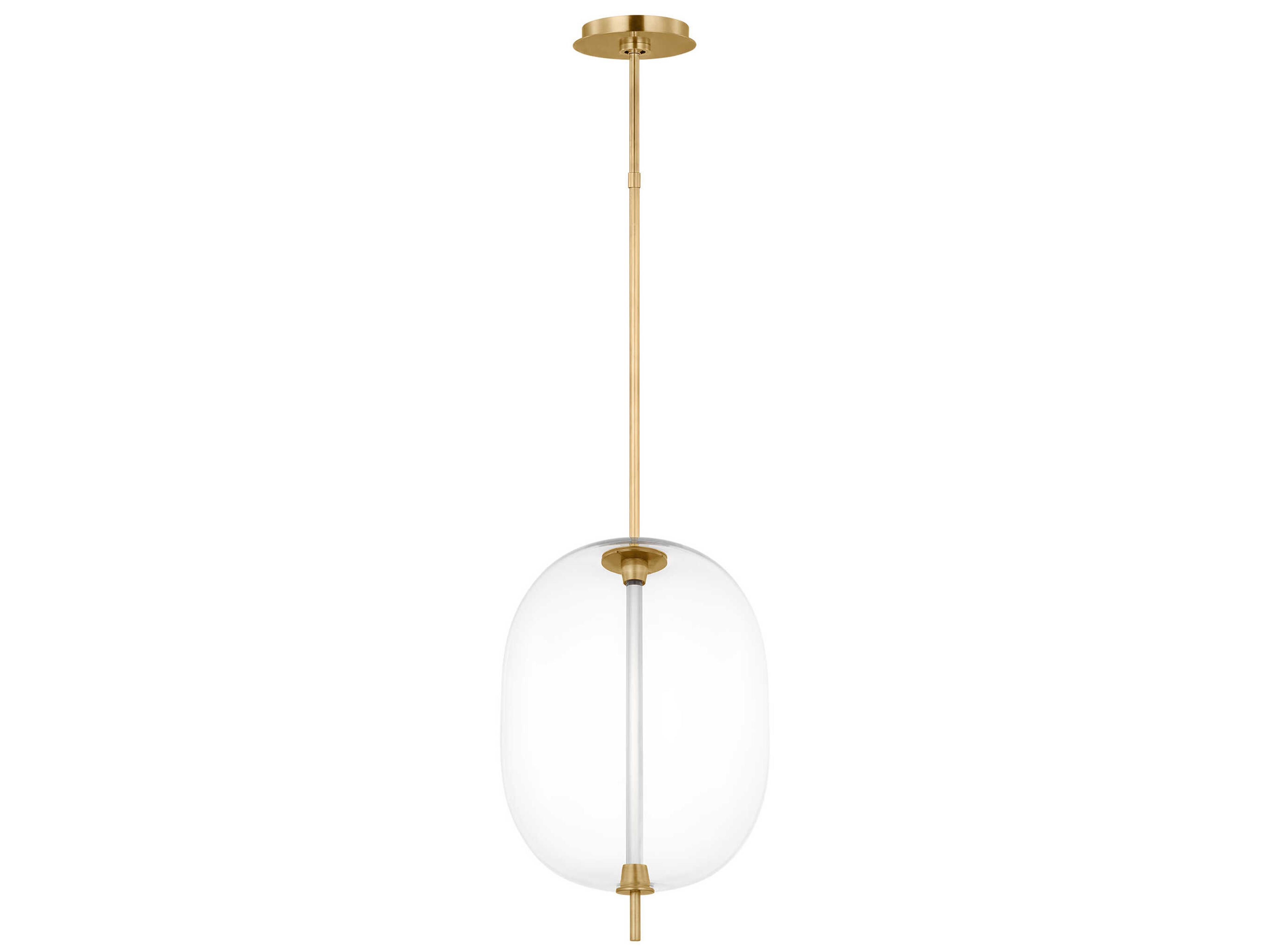 Visual Comfort Modern Heian 1-Light Natural Brass Pendant