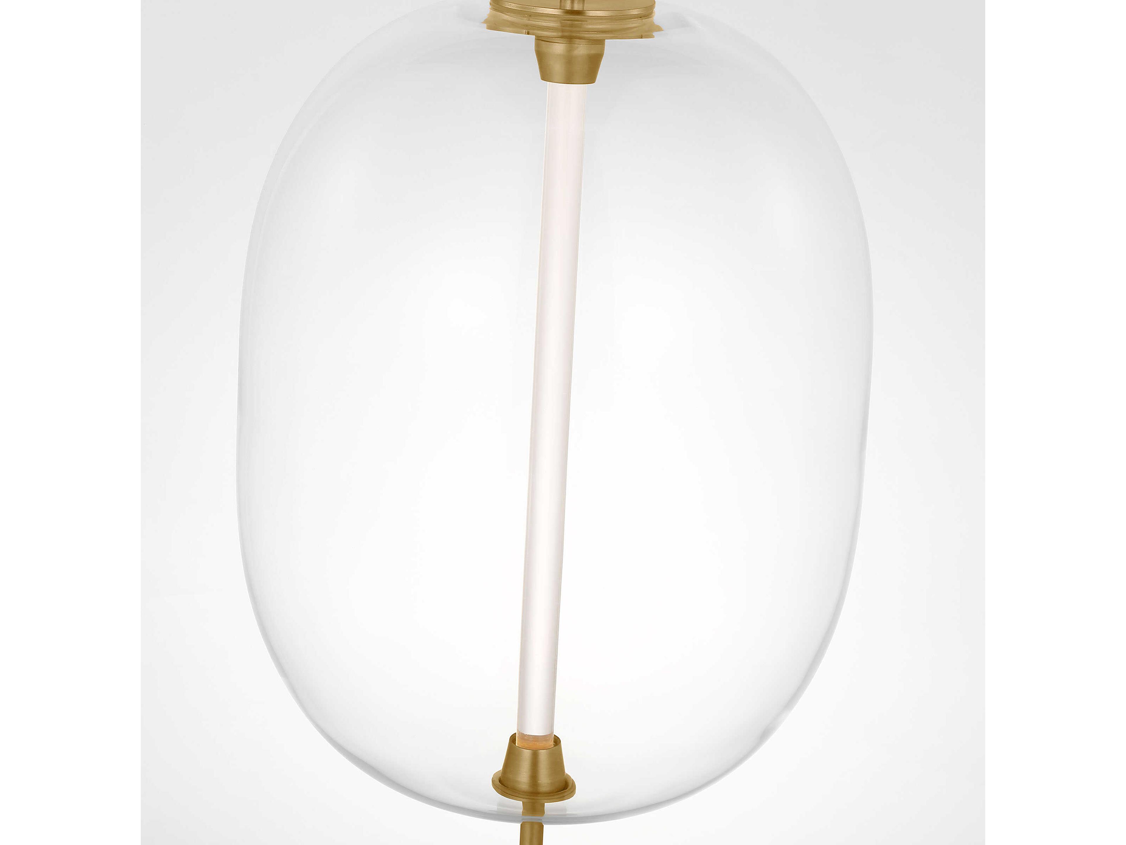 Visual Comfort Modern Heian 1-Light Natural Brass Pendant