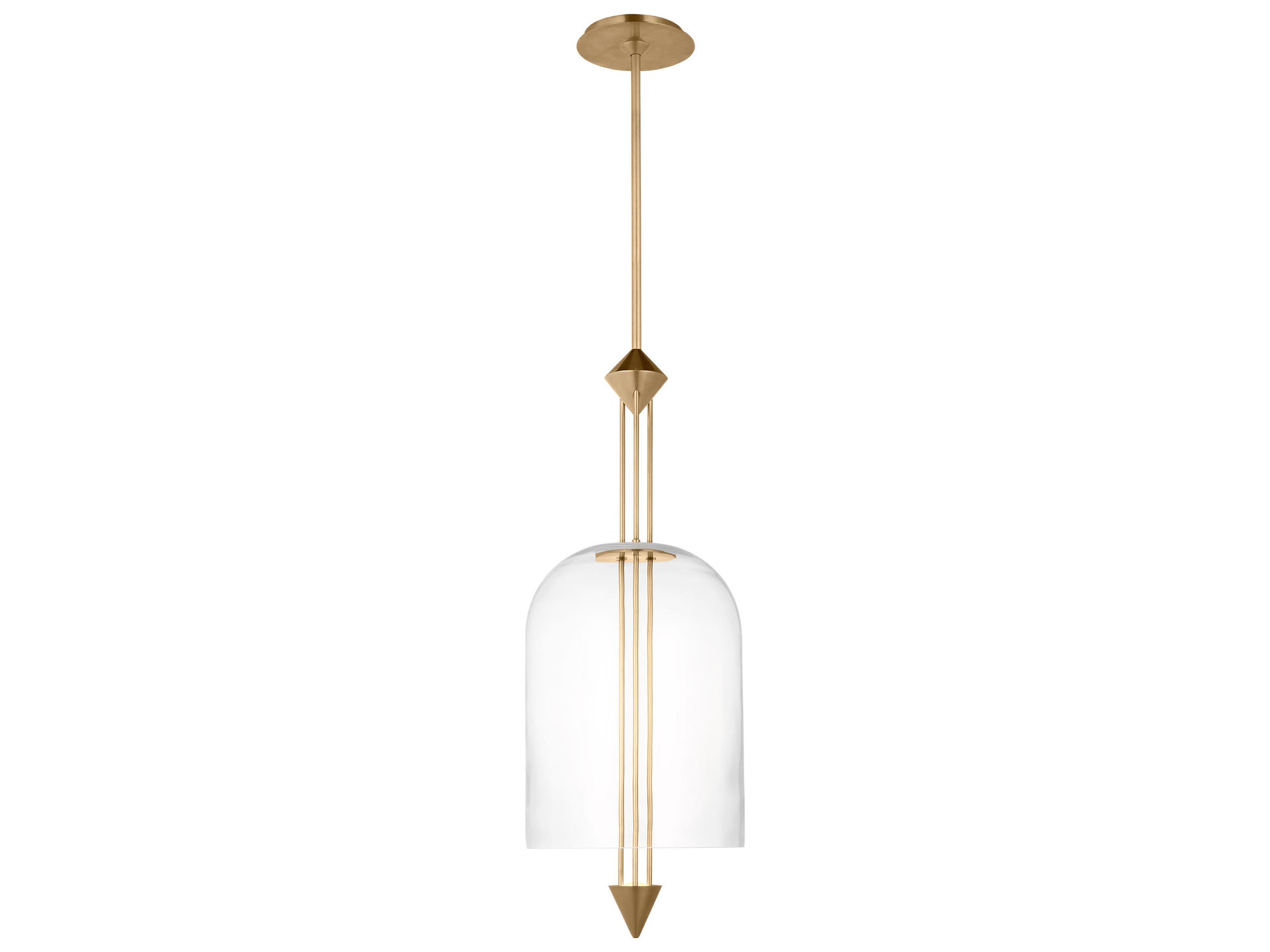Cathedral 1-Light Natural Brass Mini Pendant