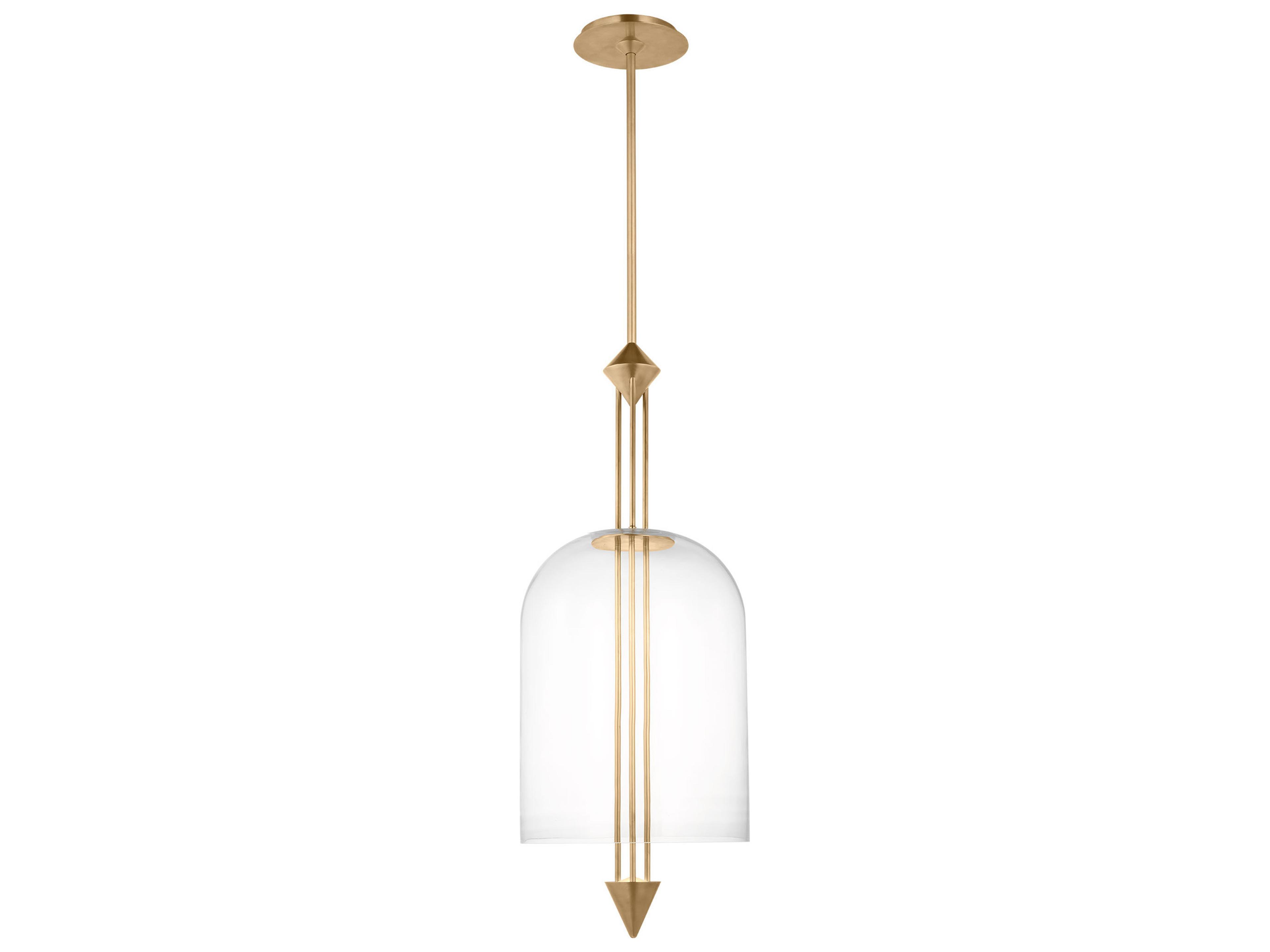 Cathedral 1-Light Natural Brass Pendant