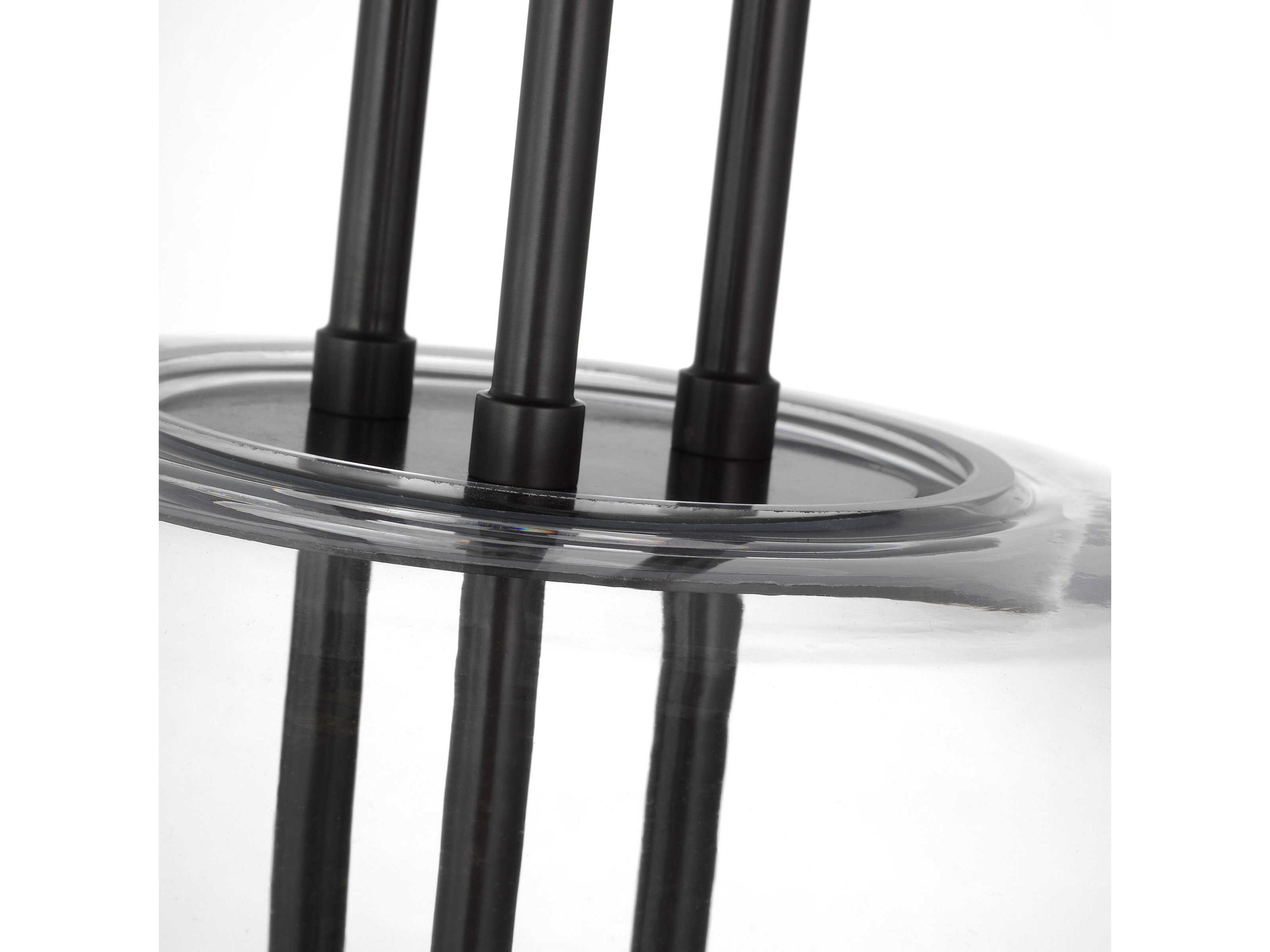 Visual Comfort Modern Cathedral 1-Light Dark Bronze Black Pendant