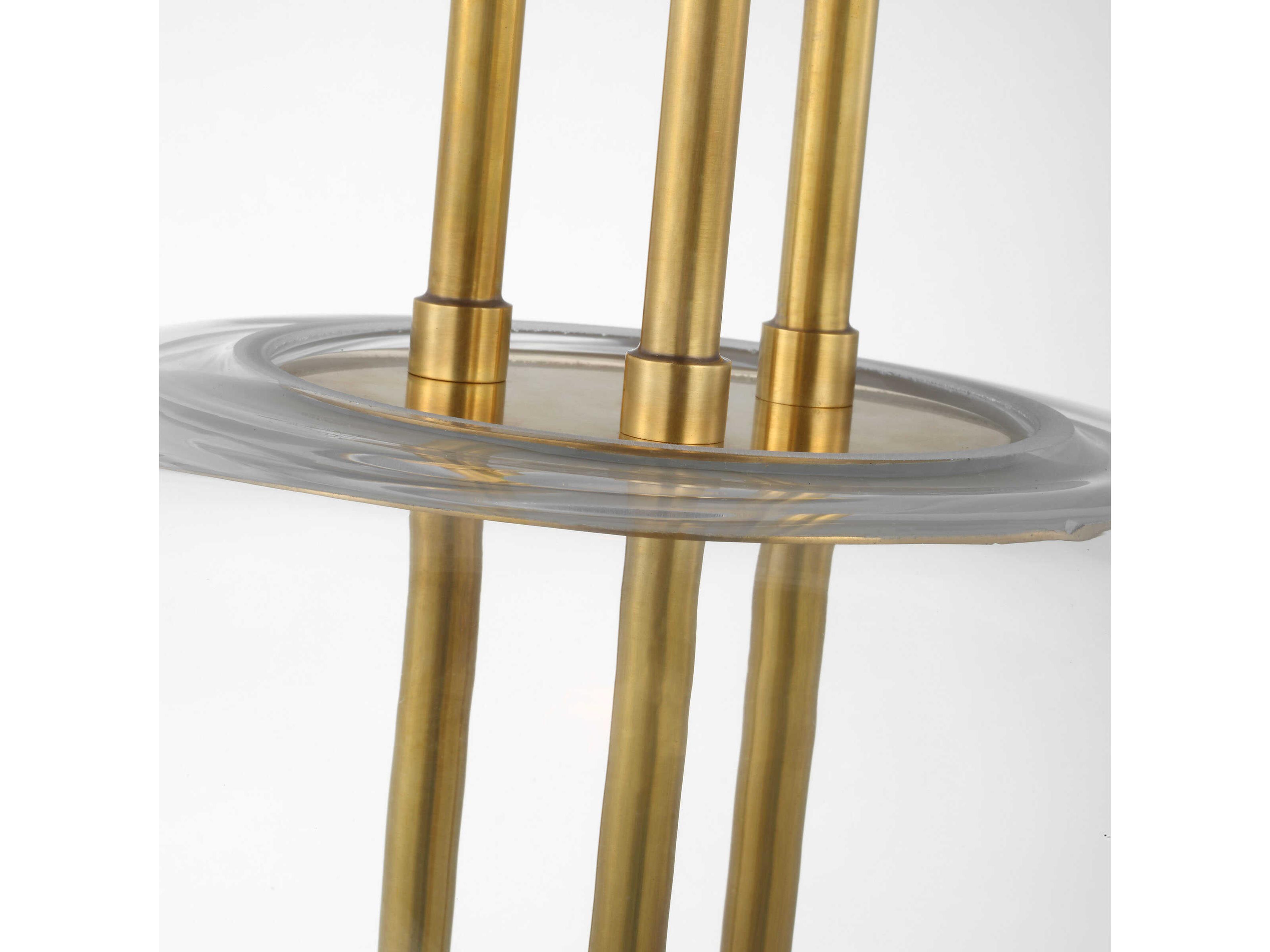 Visual Comfort Modern Cathedral 1-Light Natural Brass Pendant