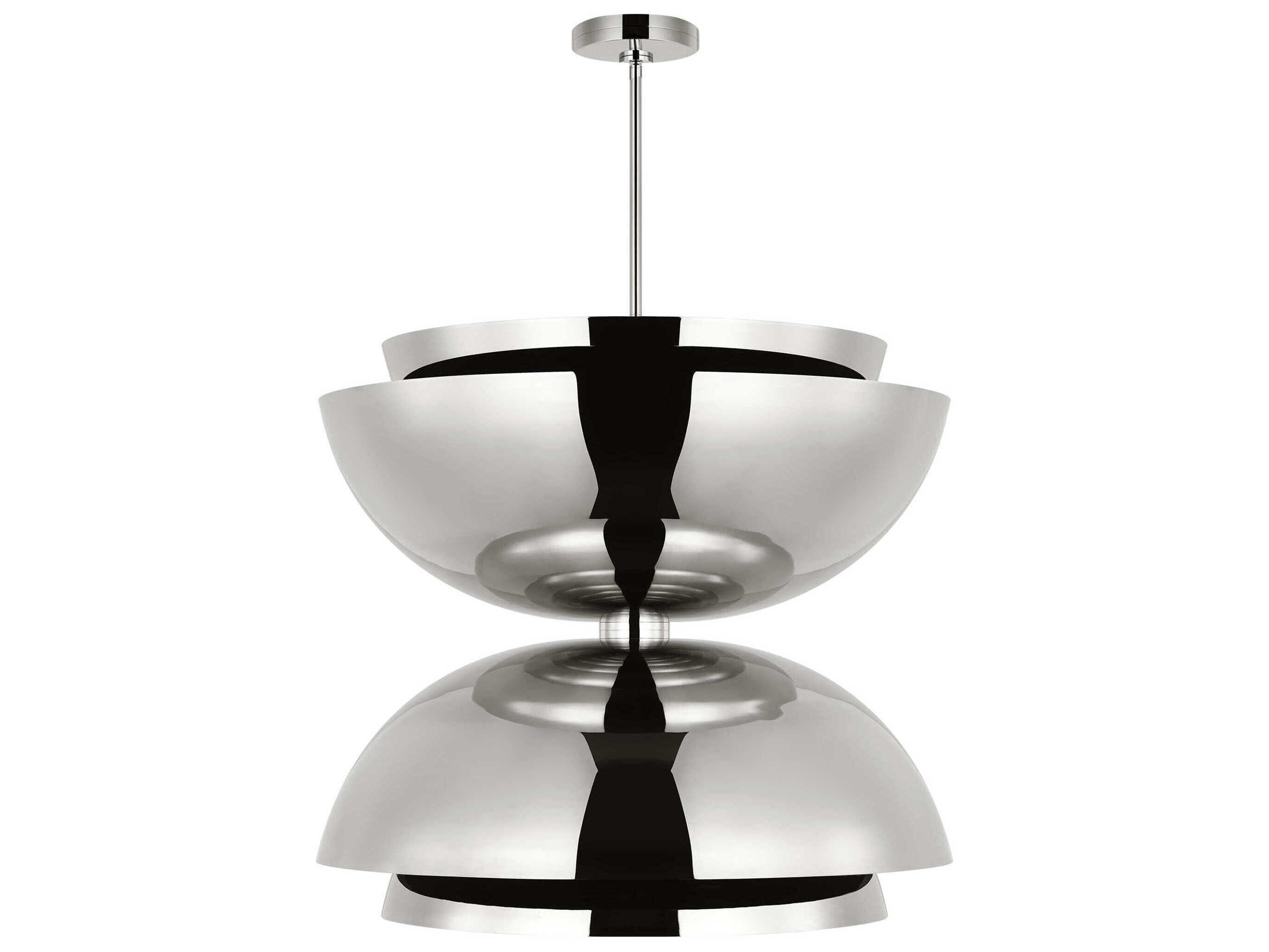 Shanti 2-Light Polished Nickel Dome Pendant