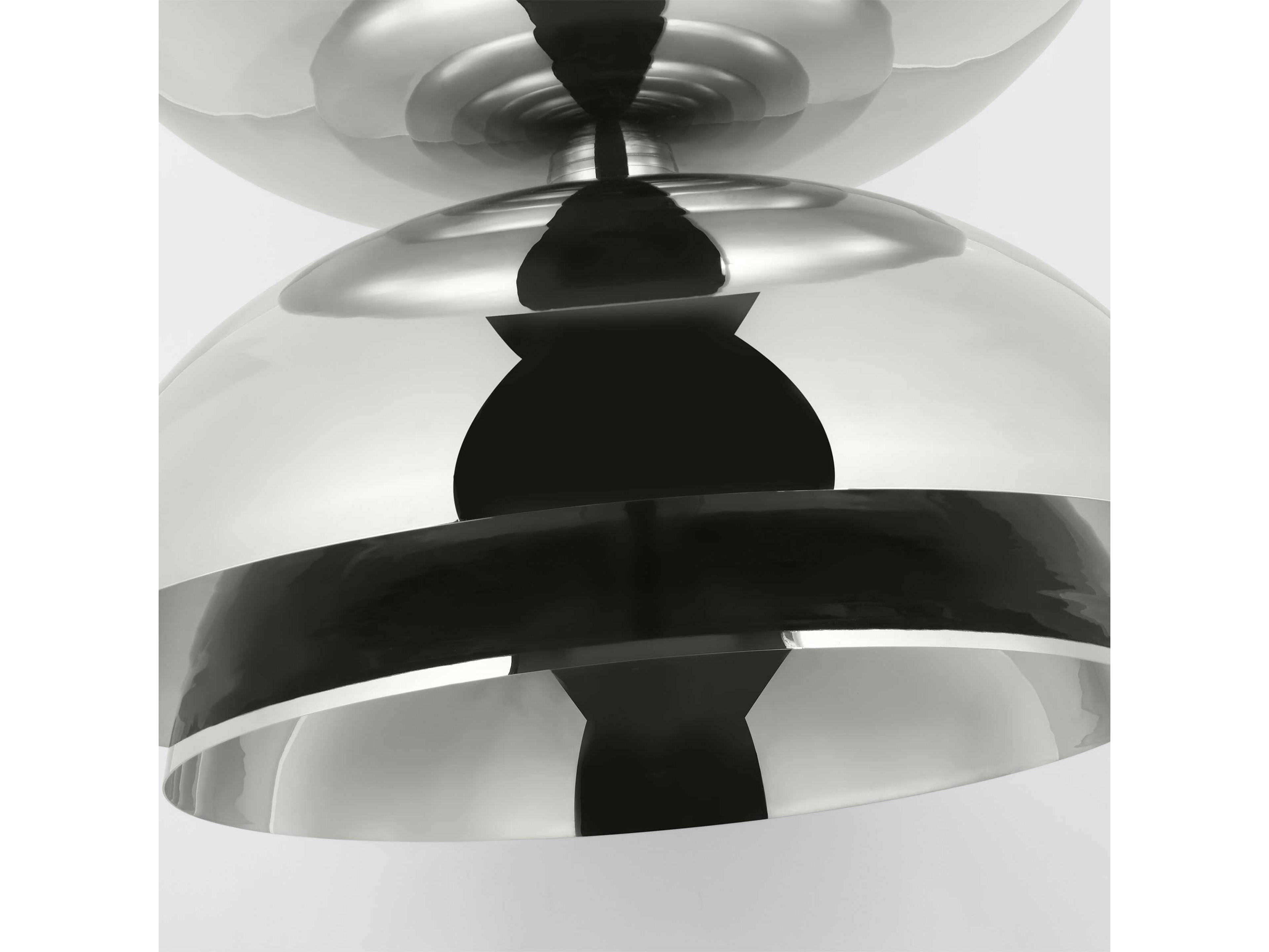 Visual Comfort Modern Shanti 2-Light Polished Nickel Dome Pendant