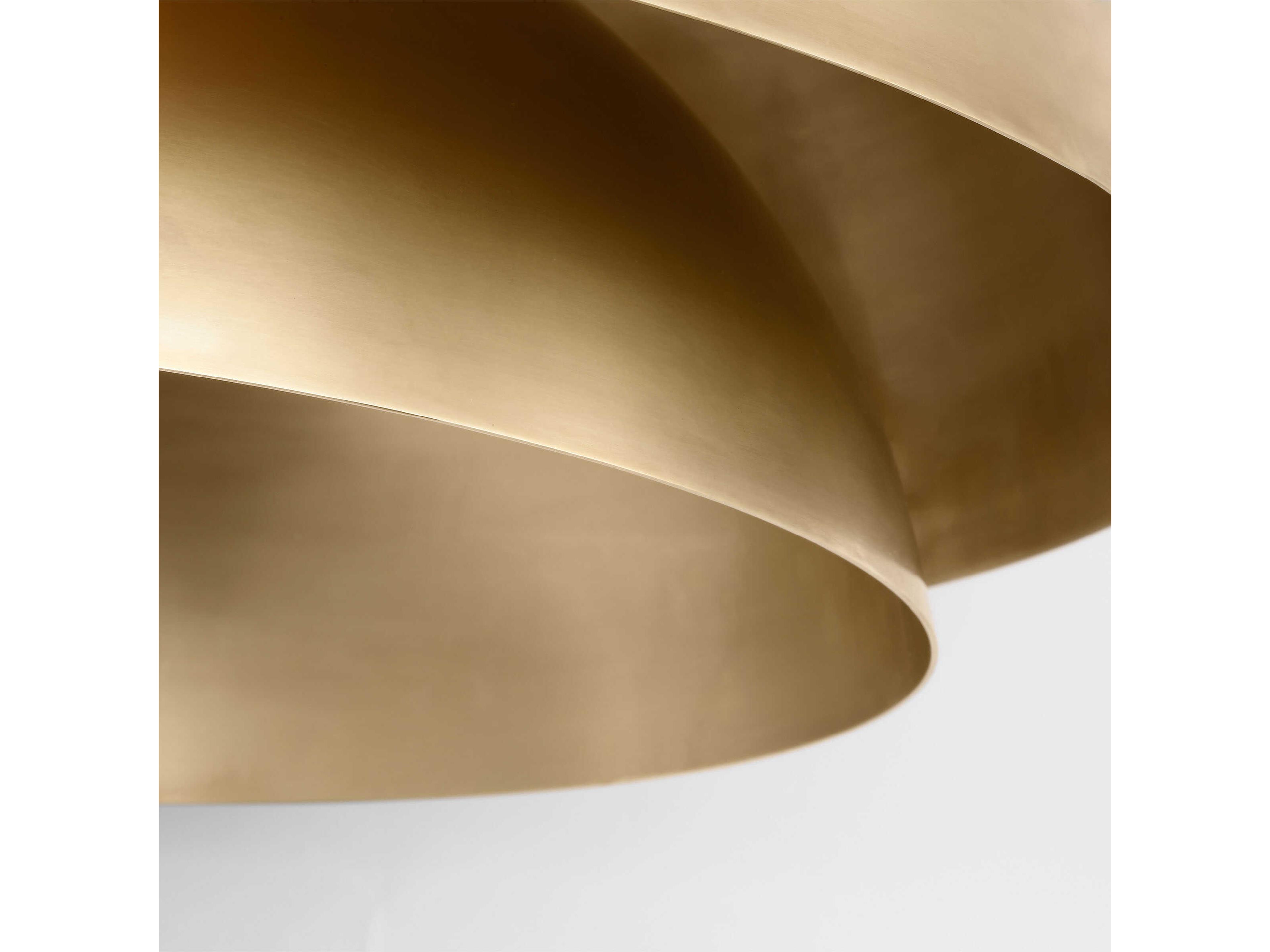 Visual Comfort Modern Shanti 2-Light Natural Brass Dome Round Pendant