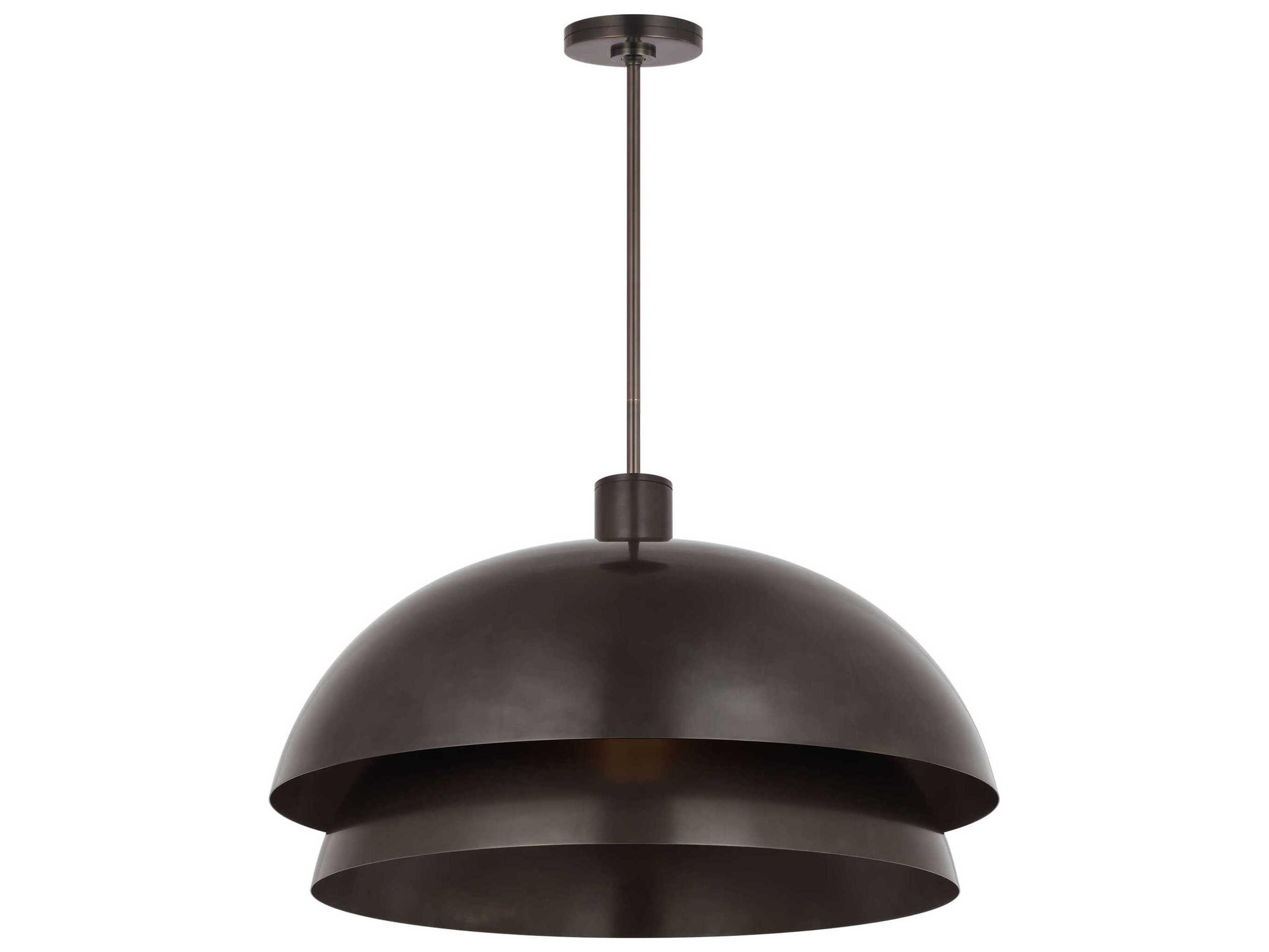 Visual Comfort Modern Shanti 2-Light Dark Bronze Dome Pendant