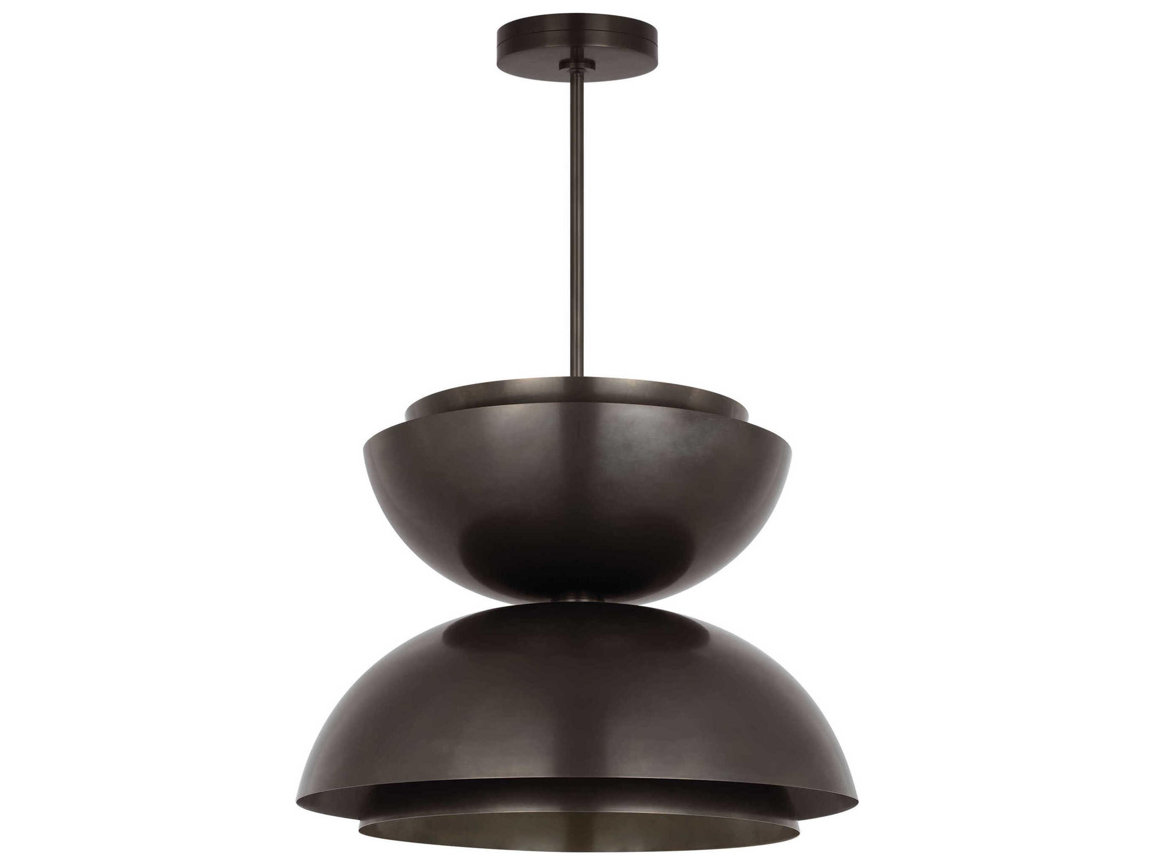 Visual Comfort Modern Shanti 2-Light Dark Bronze Dome Pendant