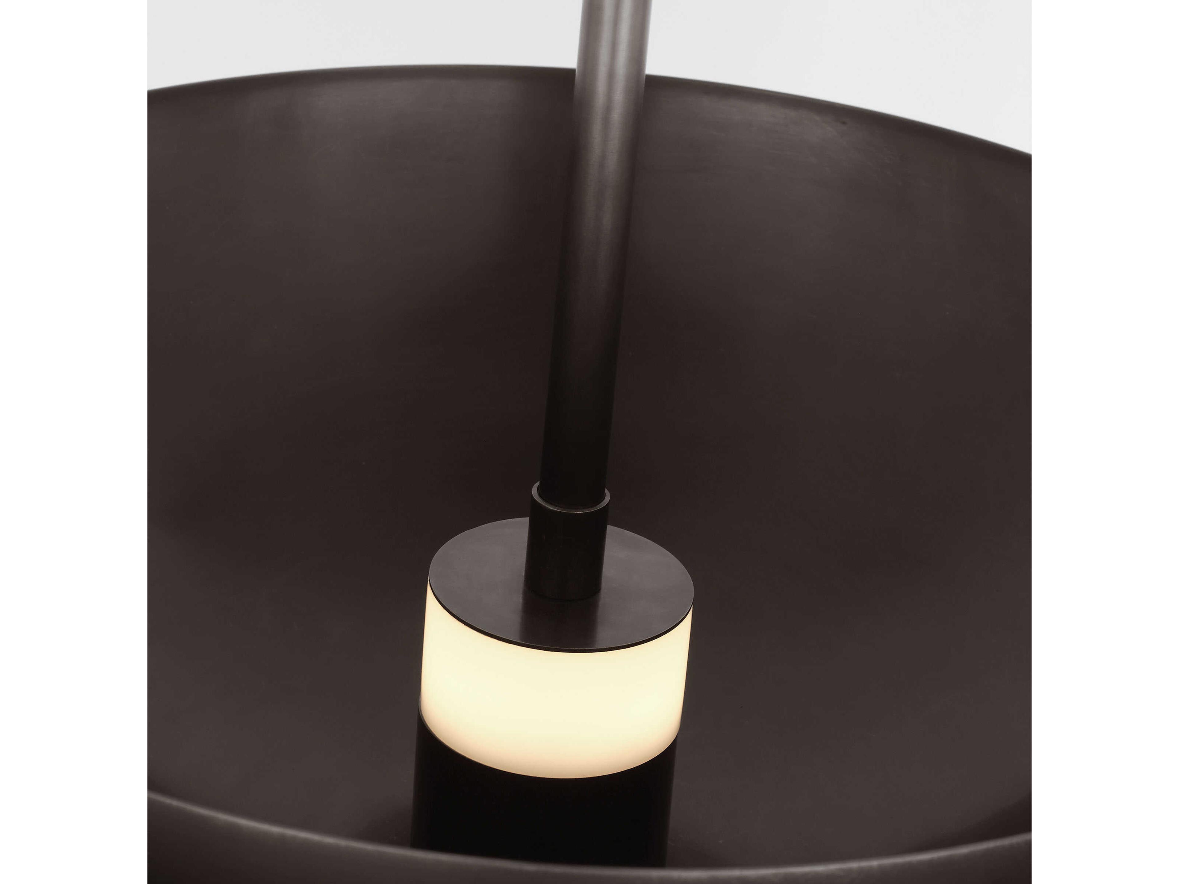 Visual Comfort Modern Shanti 2-Light Dark Bronze Dome Pendant