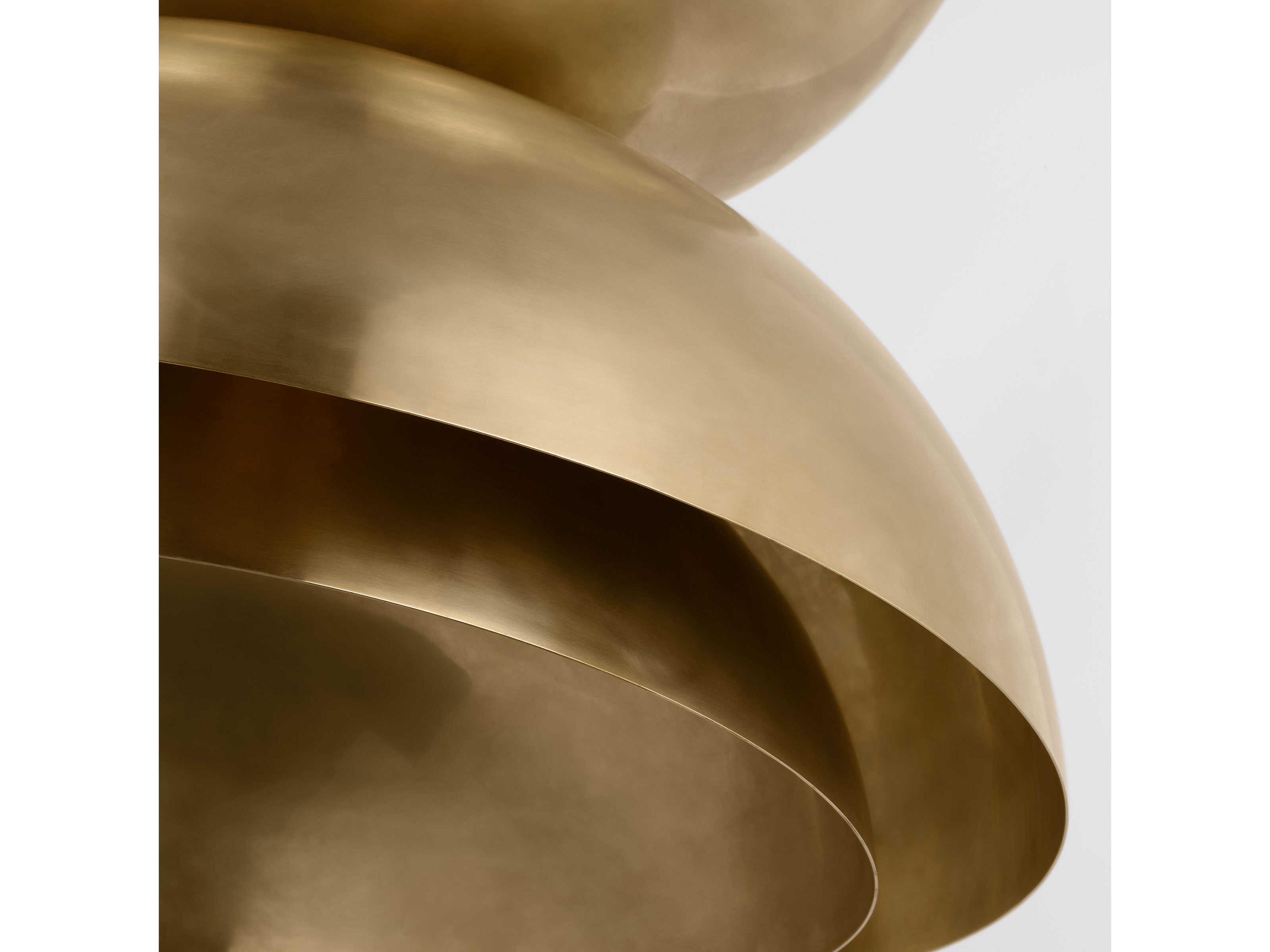 Visual Comfort Modern Shanti 2-Light Natural Brass Dome Pendant