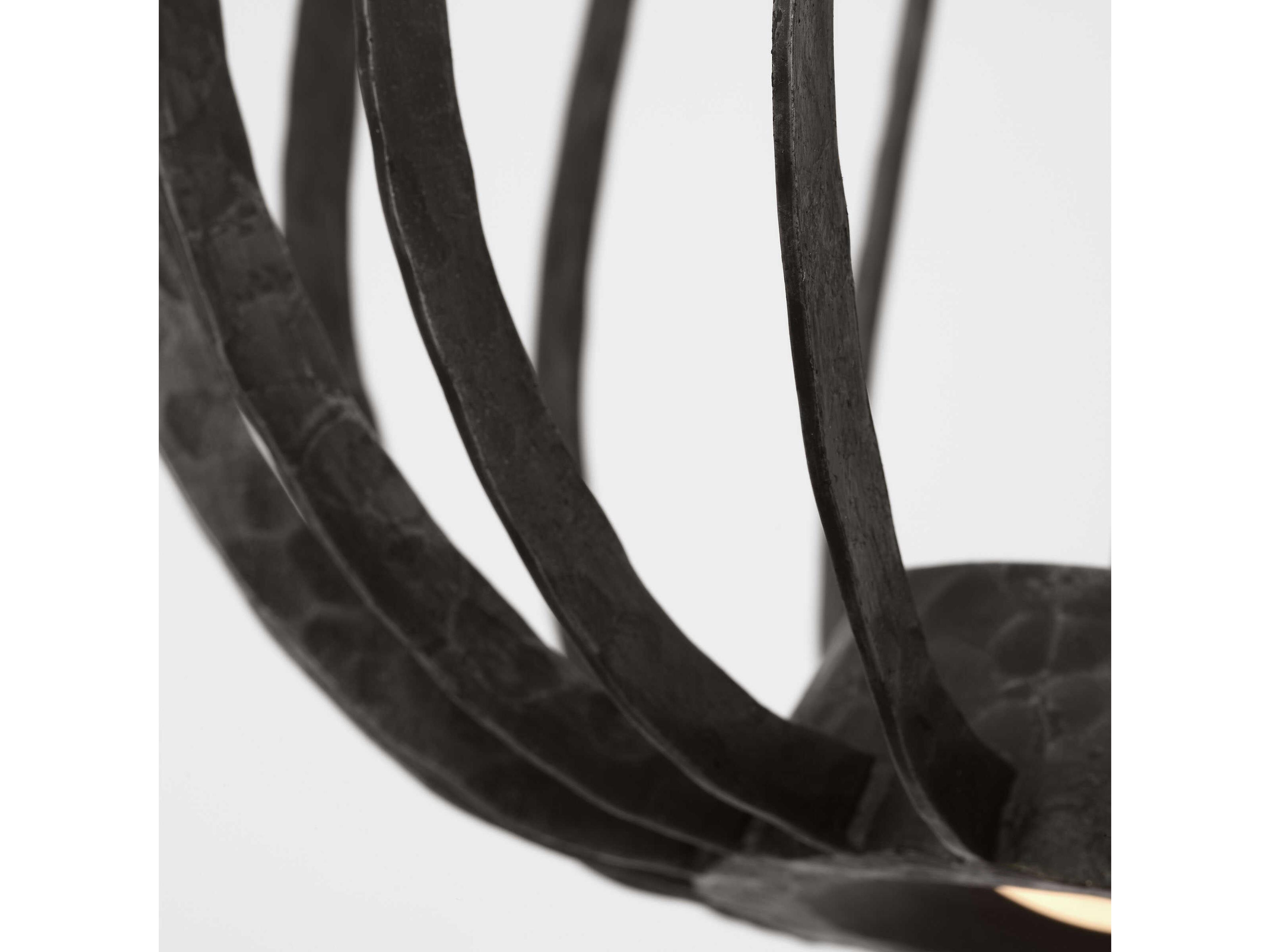 Visual Comfort Modern Sanchi 2-Light Aged Iron Gray Geometric Pendant