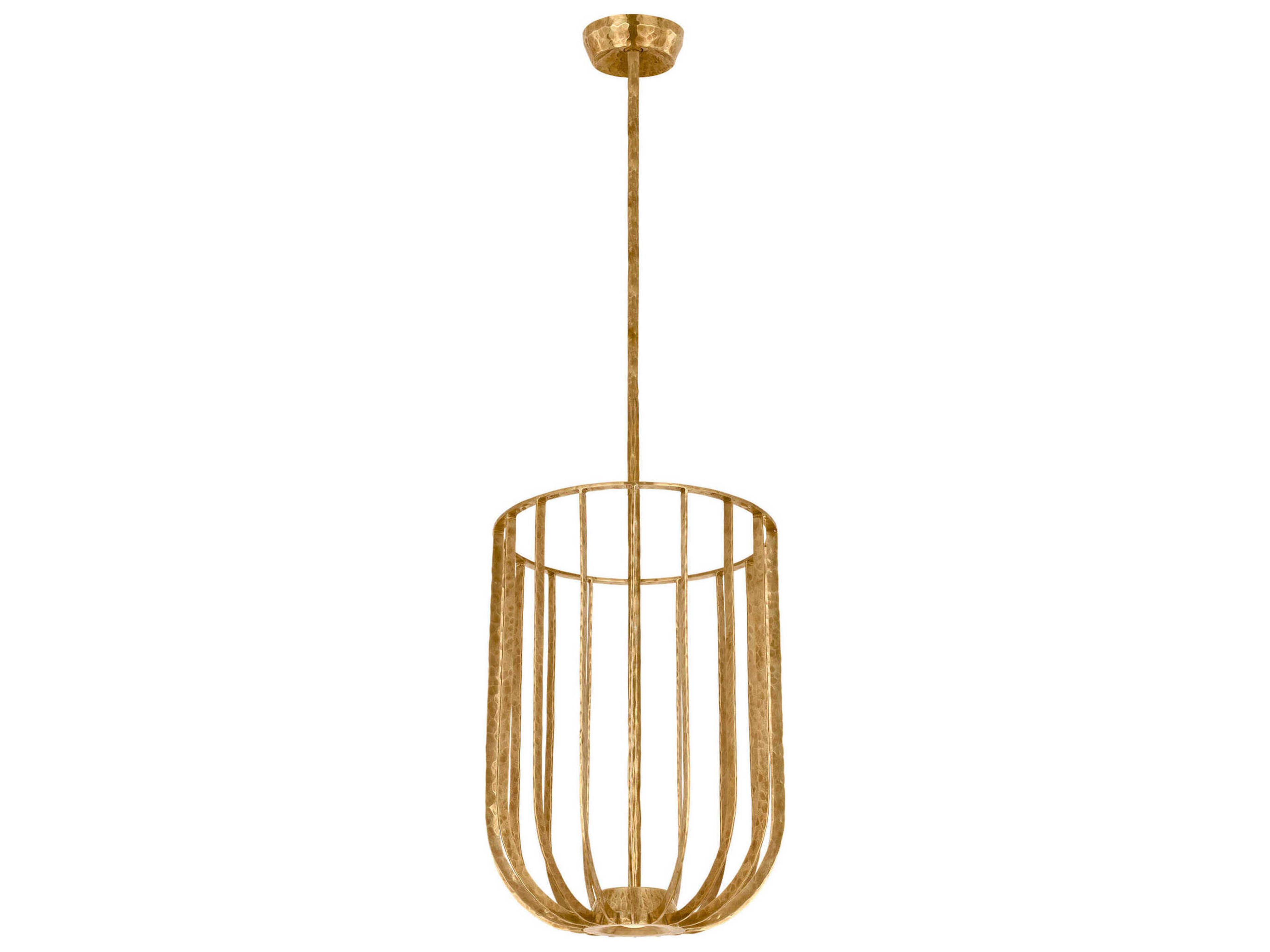 Visual Comfort Modern Sanchi 2-Light Polished Antique Brass Geometric Pendant