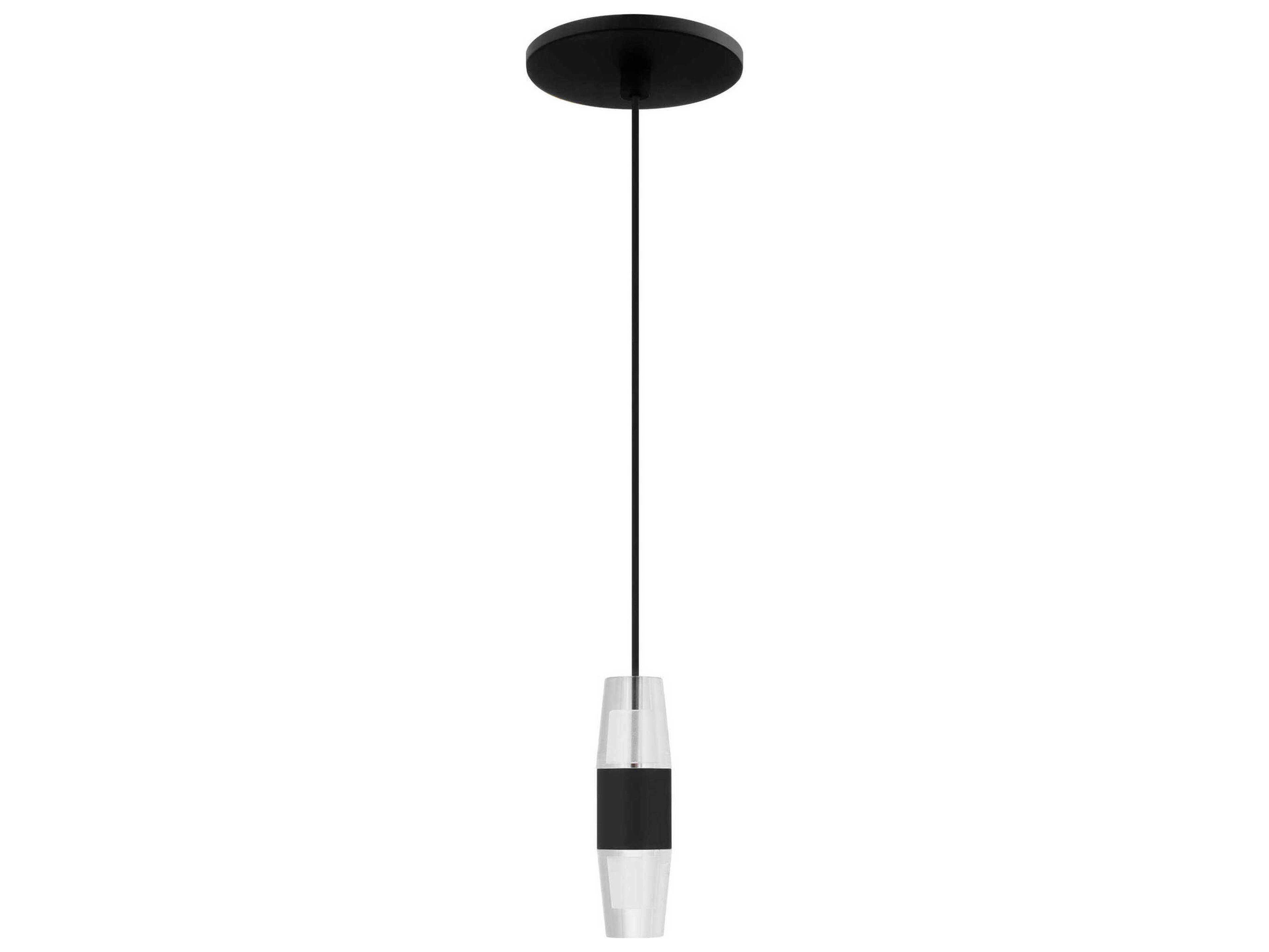 Visual Comfort Modern Lassell 1-Light Nightshade Black Mini Pendant