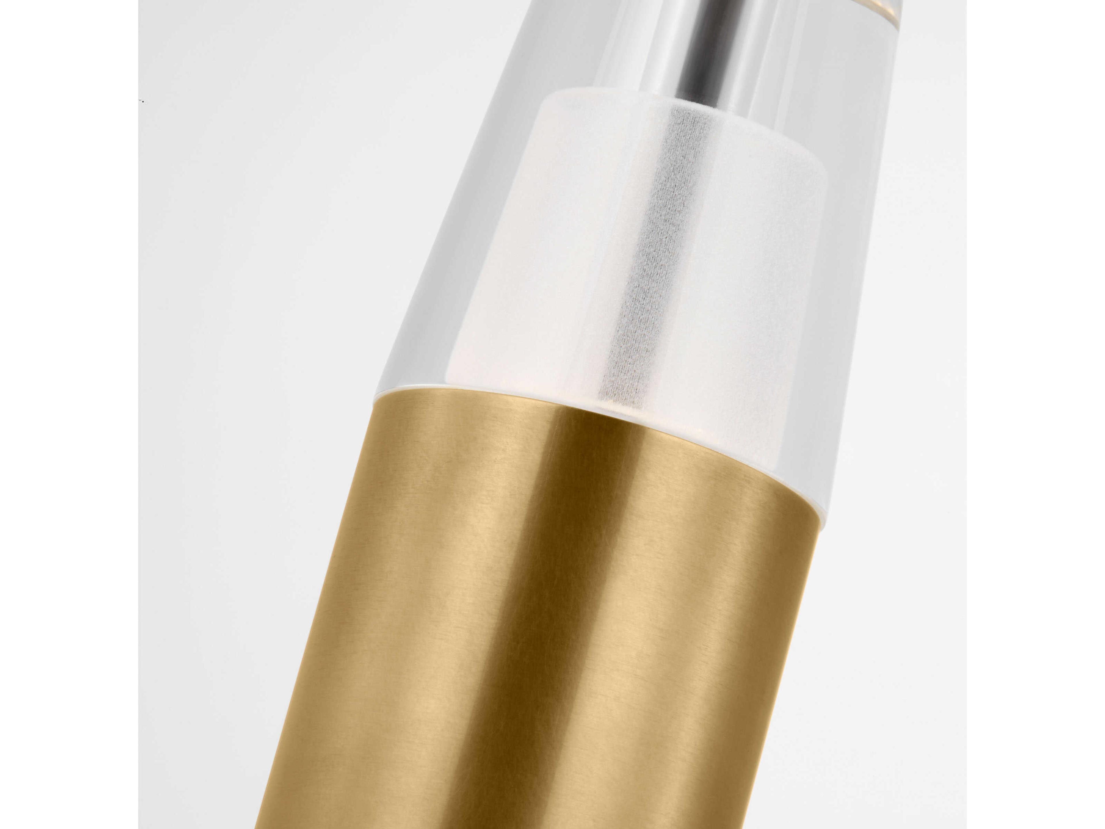 Visual Comfort Modern Lassell 1-Light Natural Brass Mini Pendant