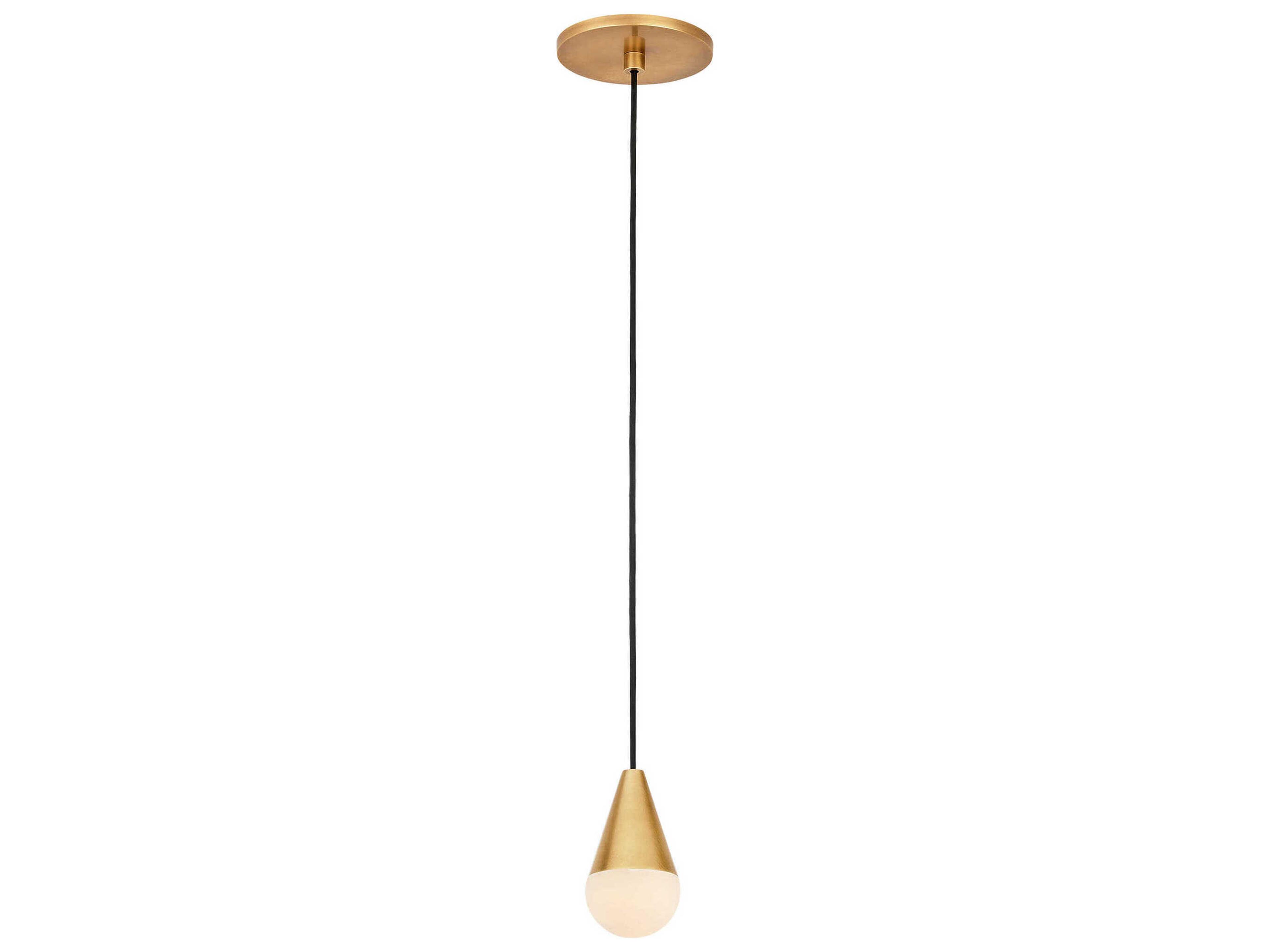 Visual Comfort Modern Cupola 1-Light Hand Rubbed Antique Brass Mini Pendant