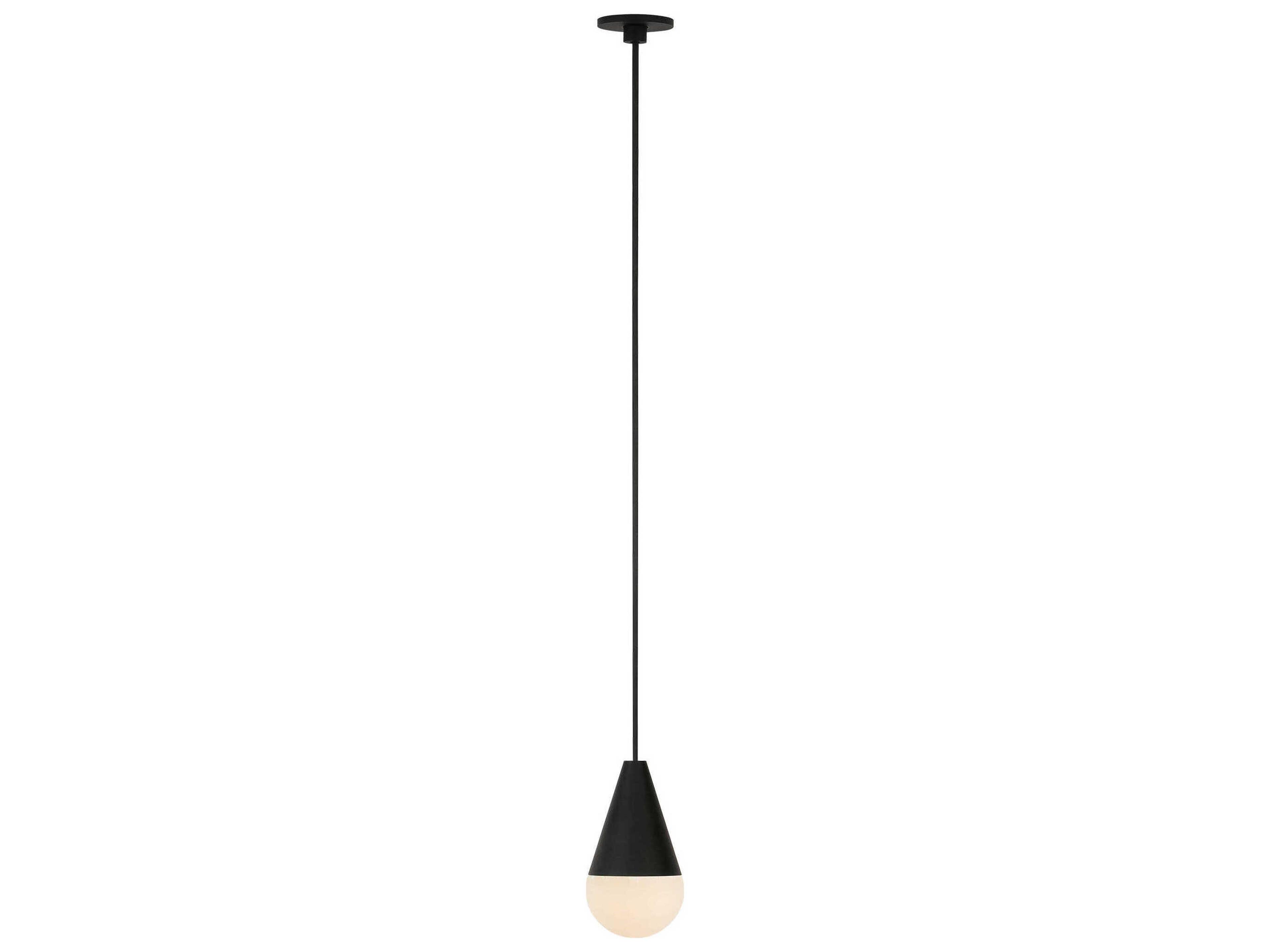 Visual Comfort Modern Cupola 1-Light Nightshade Black Mini Pendant