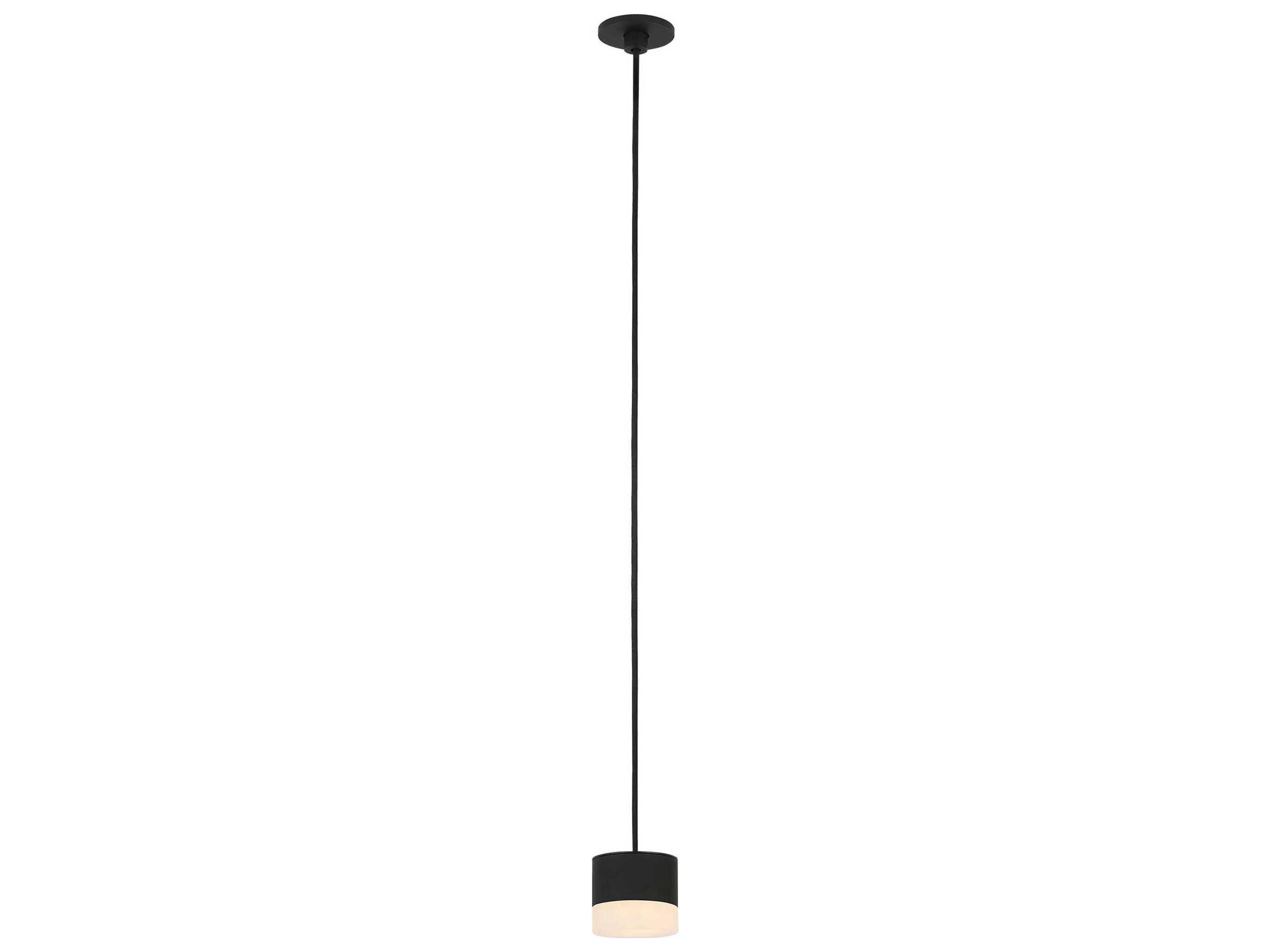 Visual Comfort Modern Gable 1-Light Nightshade Black Mini Pendant