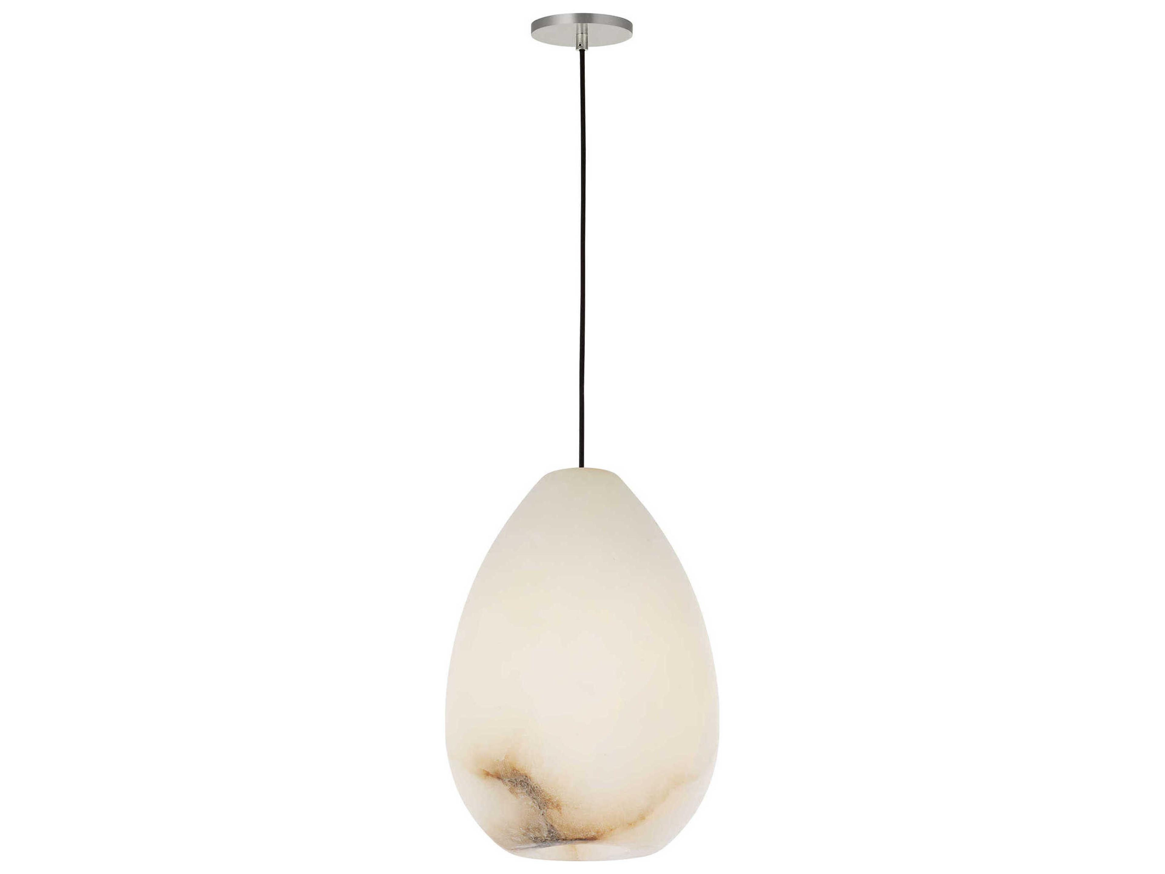 Alina 1-Light Polished Nickel White Mini Pendant
