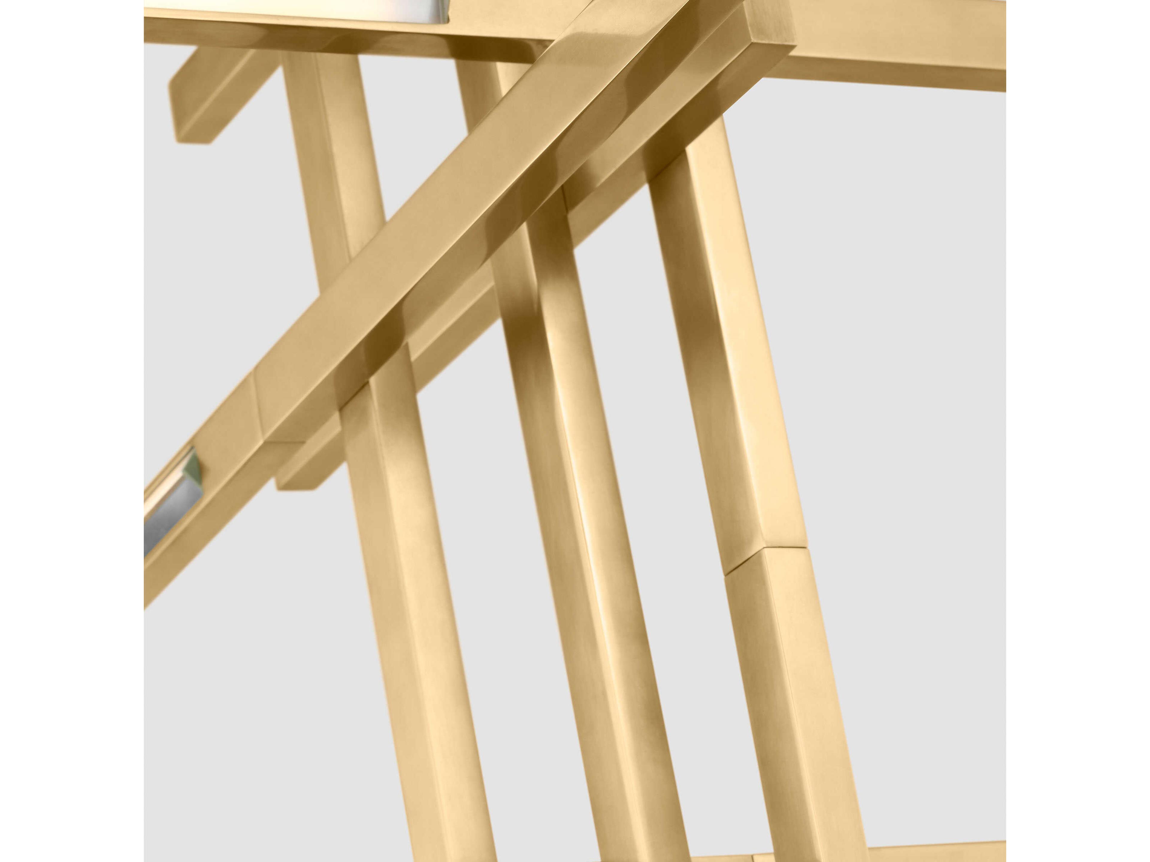 Visual Comfort Modern Cityscape 6-Light Hand Rubbed Antique Brass Geometric Linear Pendant