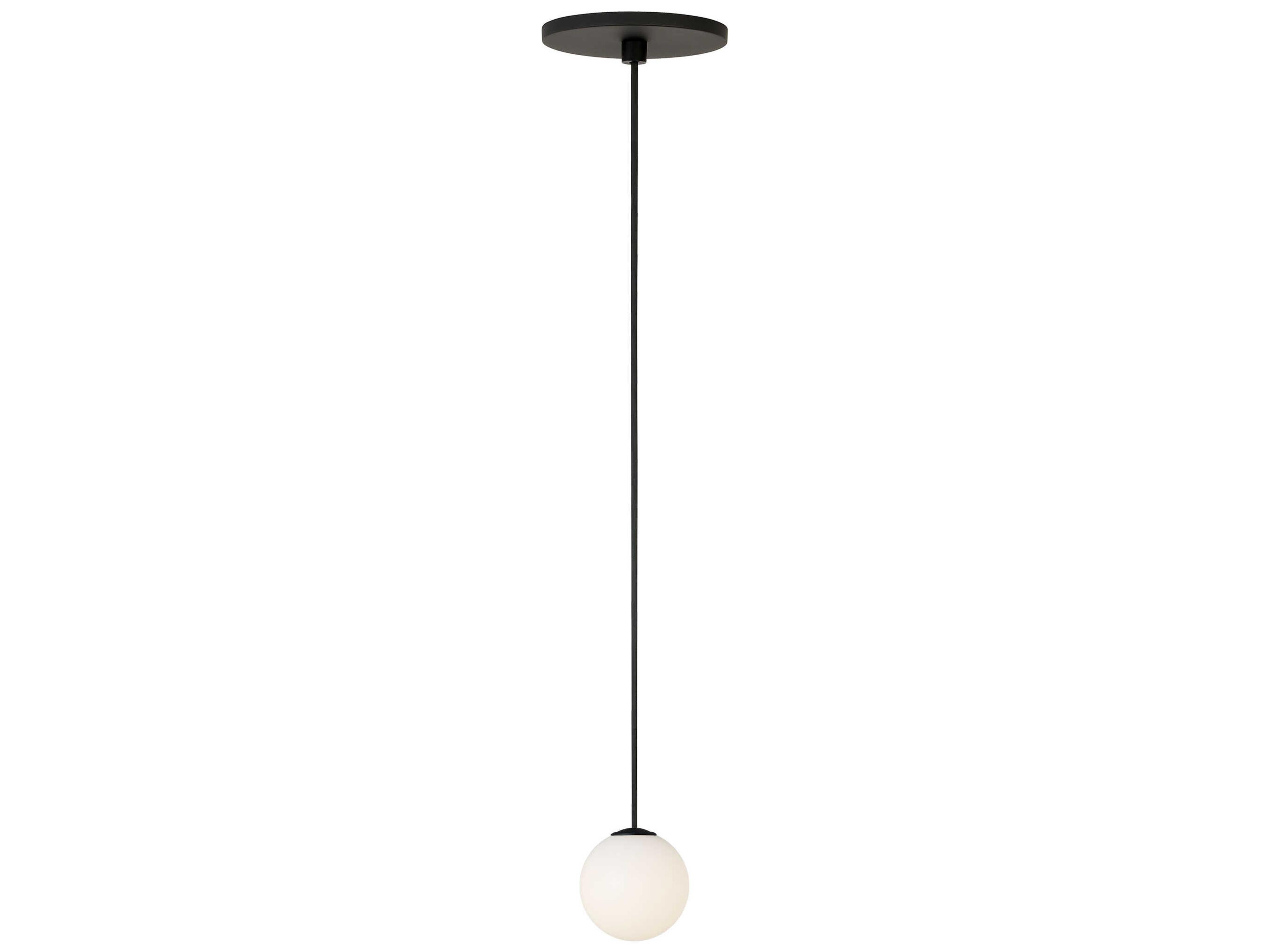 Orbet 1-Light Nightshade Black Globe Mini Pendant