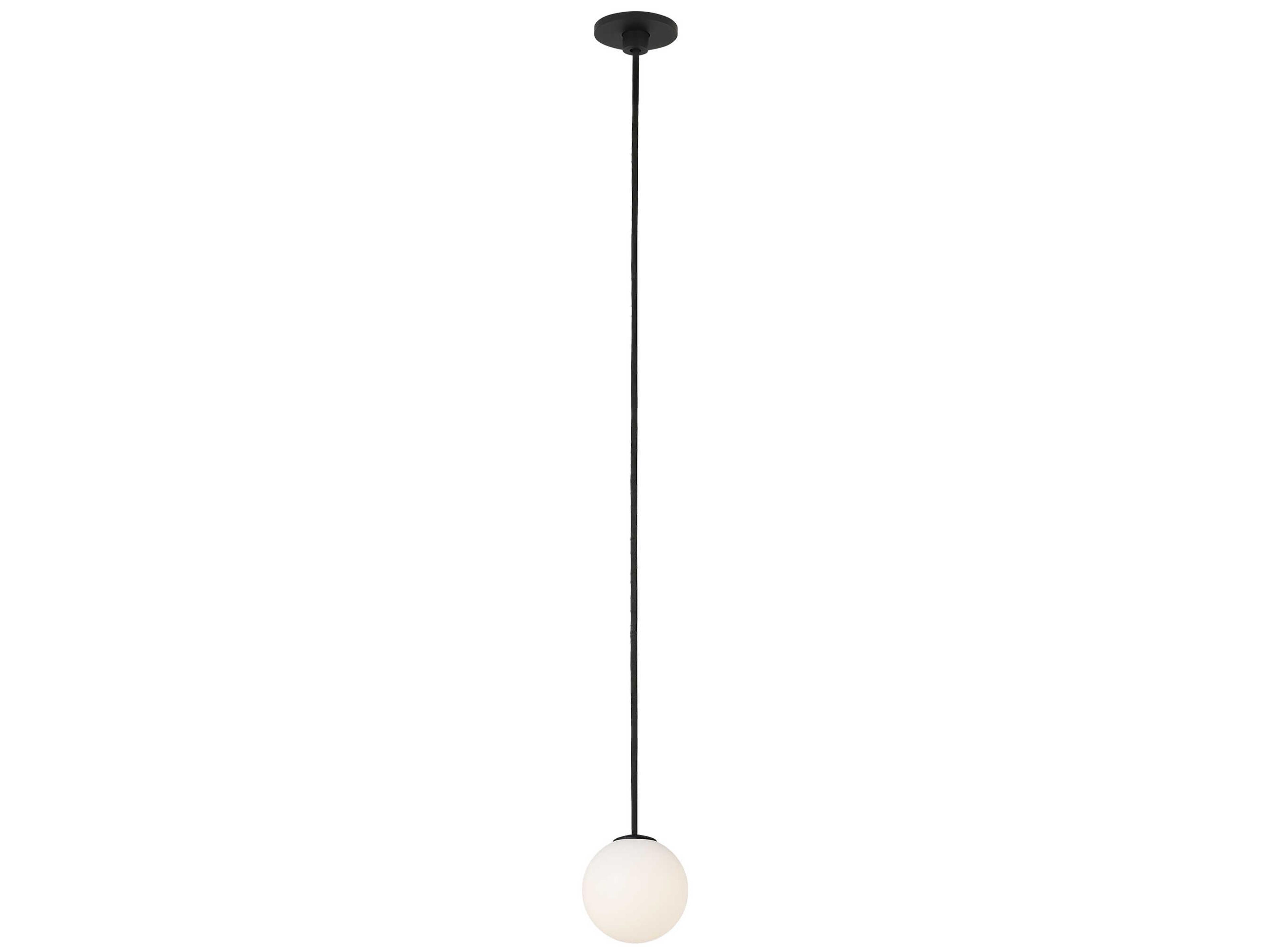 Visual Comfort Modern Orbet 1-Light Nightshade Black Globe Mini Pendant