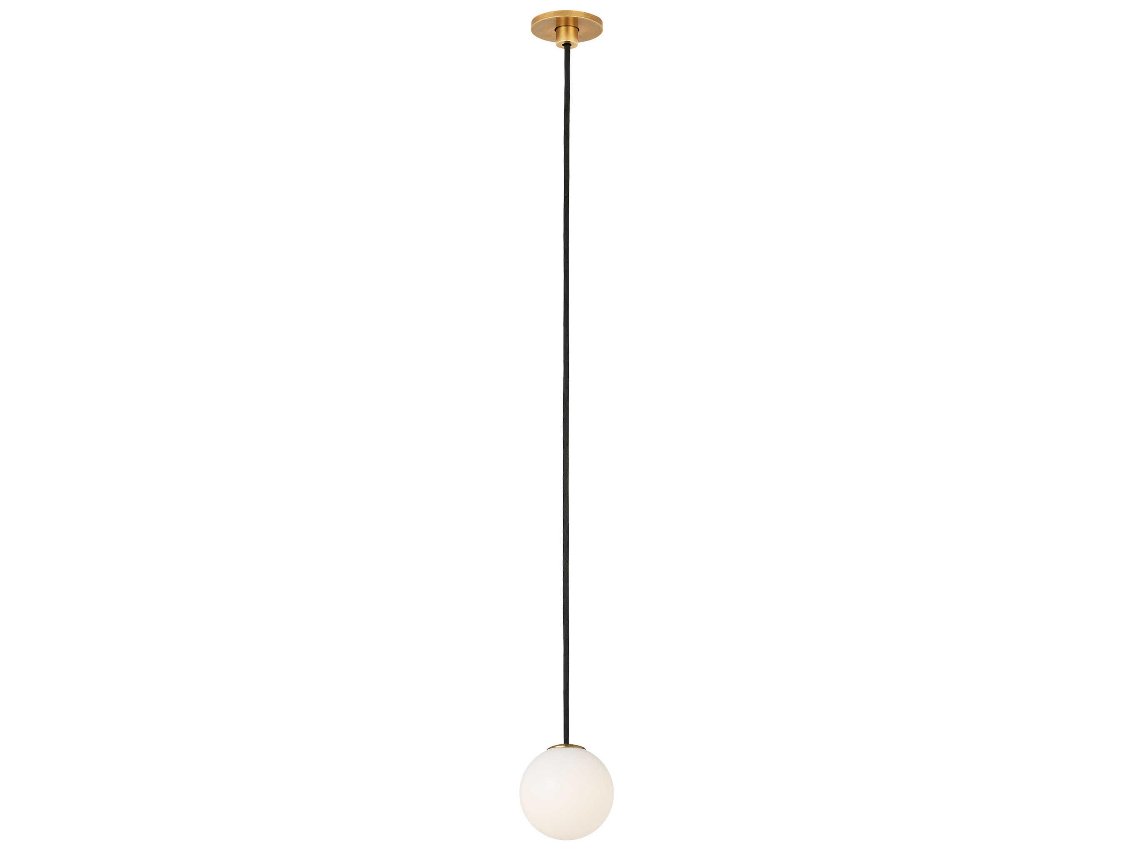 Visual Comfort Modern Orbet 1-Light Hand Rubbed Antique Brass Globe Mini Pendant