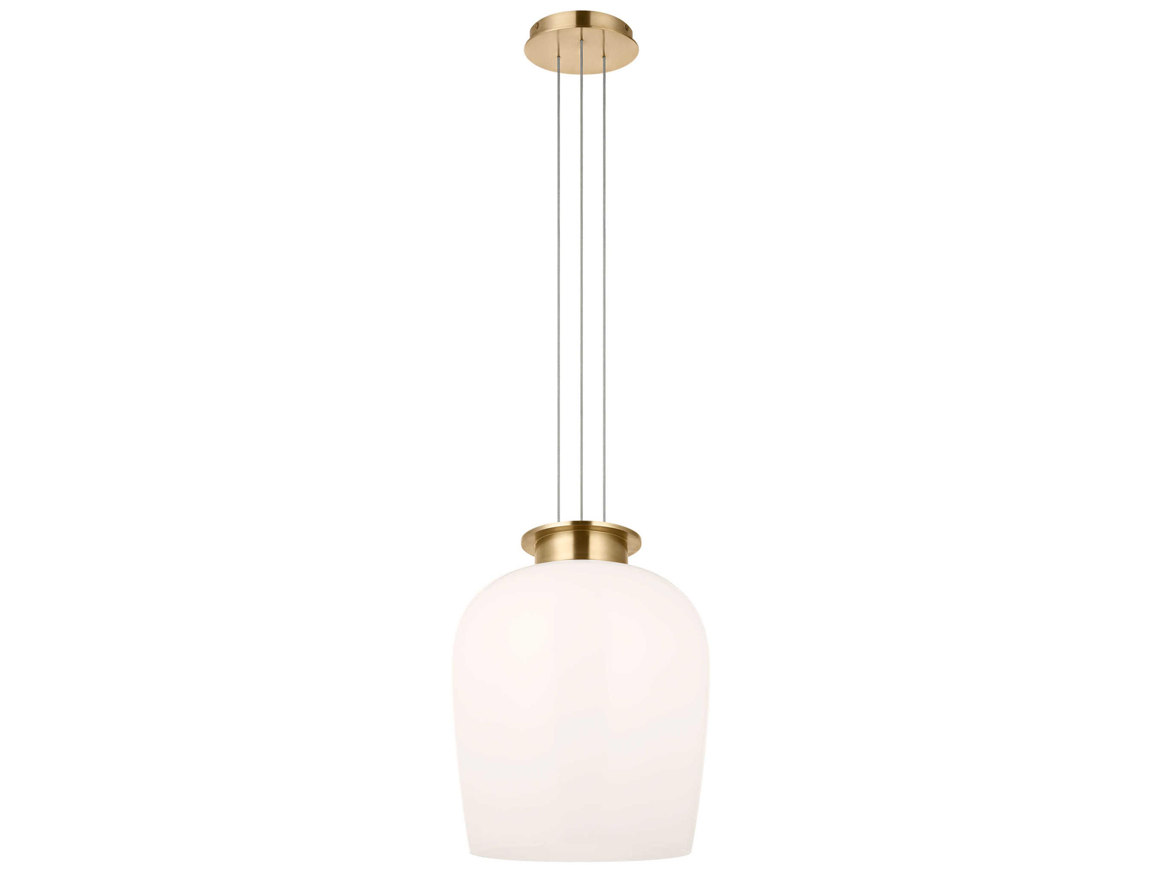 Visual Comfort Modern Vetro 1-Light Hand Rubbed Antique Brass Pendant