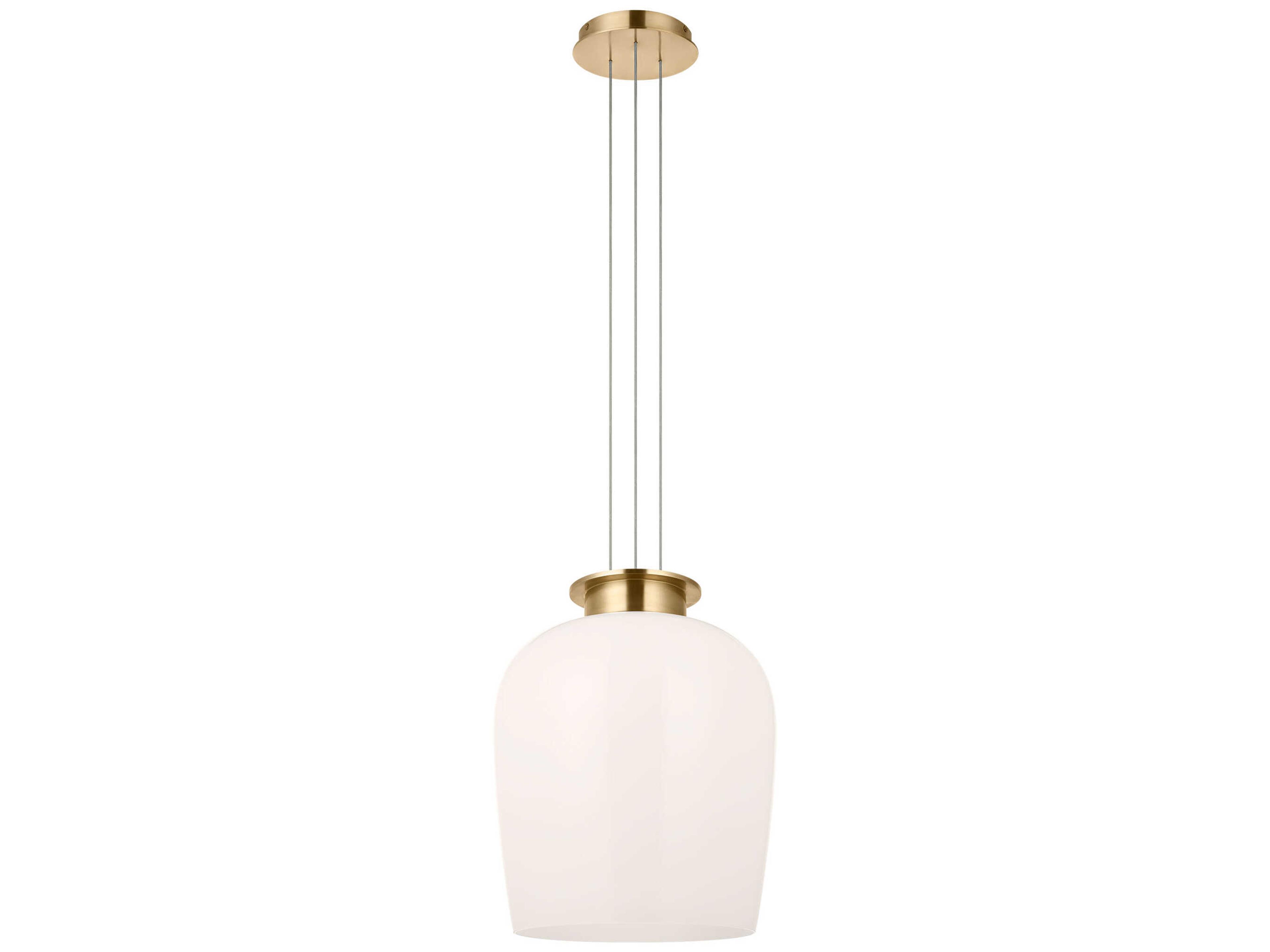 Visual Comfort Modern Vetro 1-Light Hand Rubbed Antique Brass Pendant