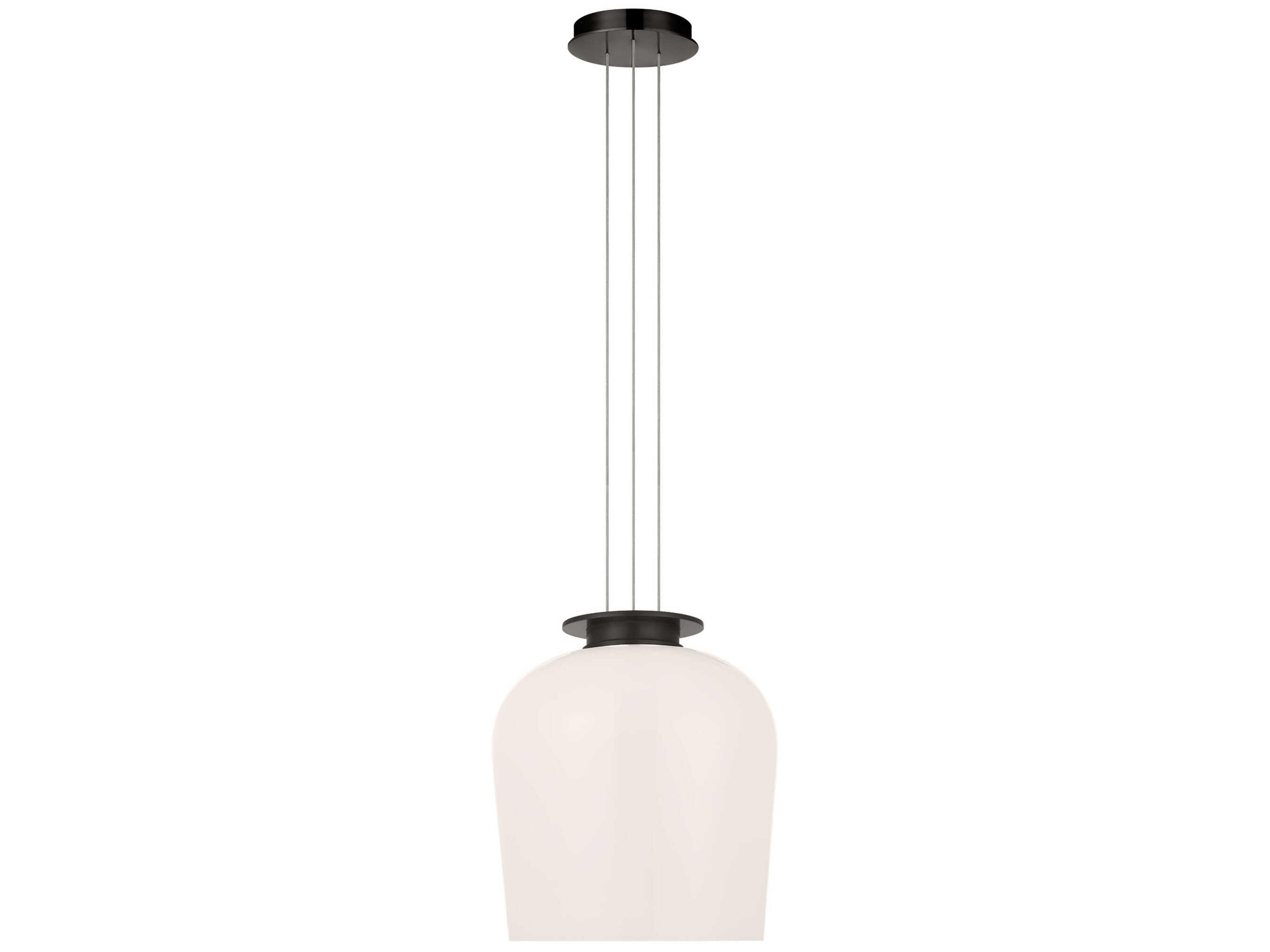 Visual Comfort Modern Vetro 1-Light Bronze Mini Pendant