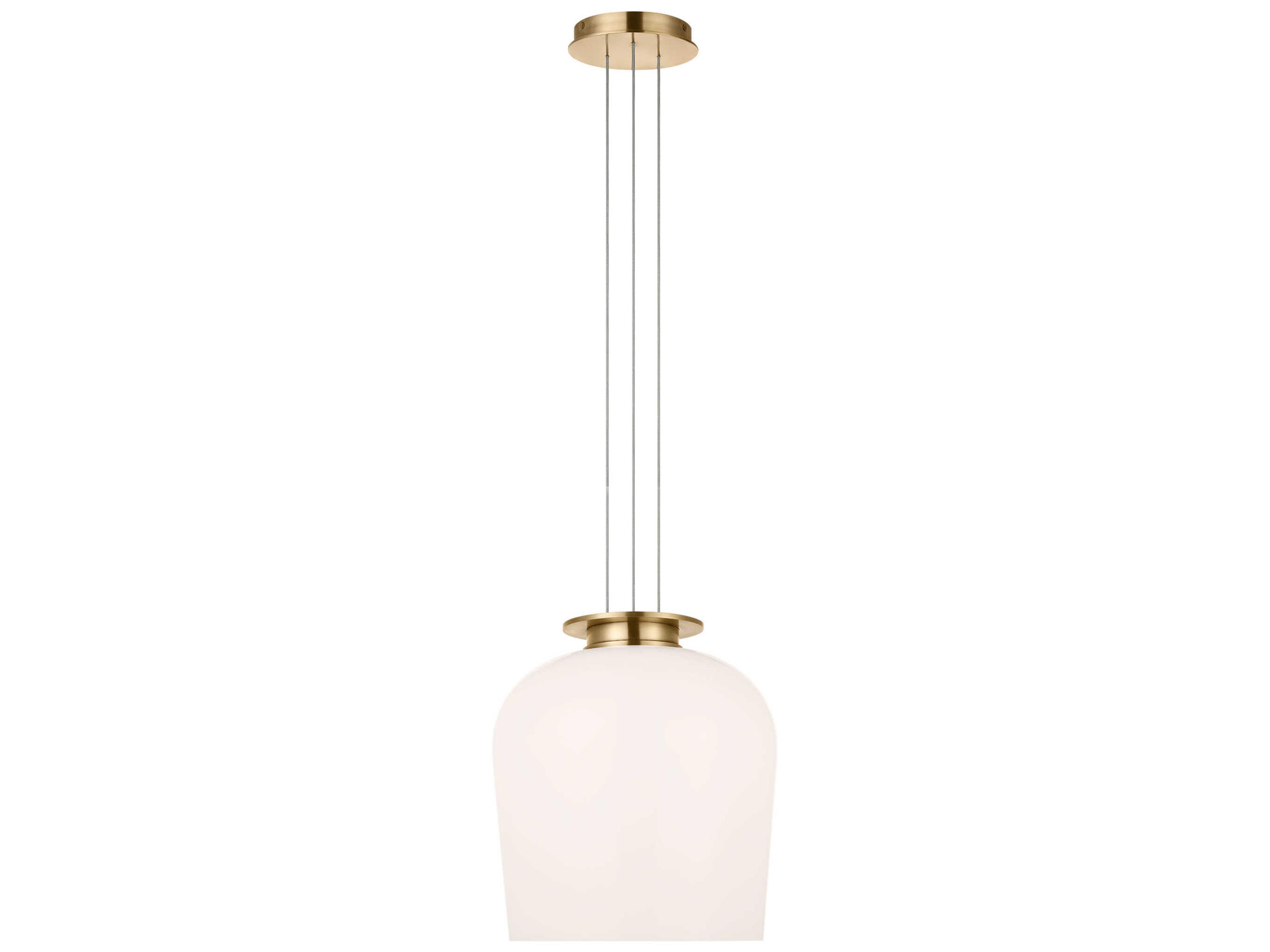 Visual Comfort Modern Vetro 1-Light Hand Rubbed Antique Brass Mini Pendant