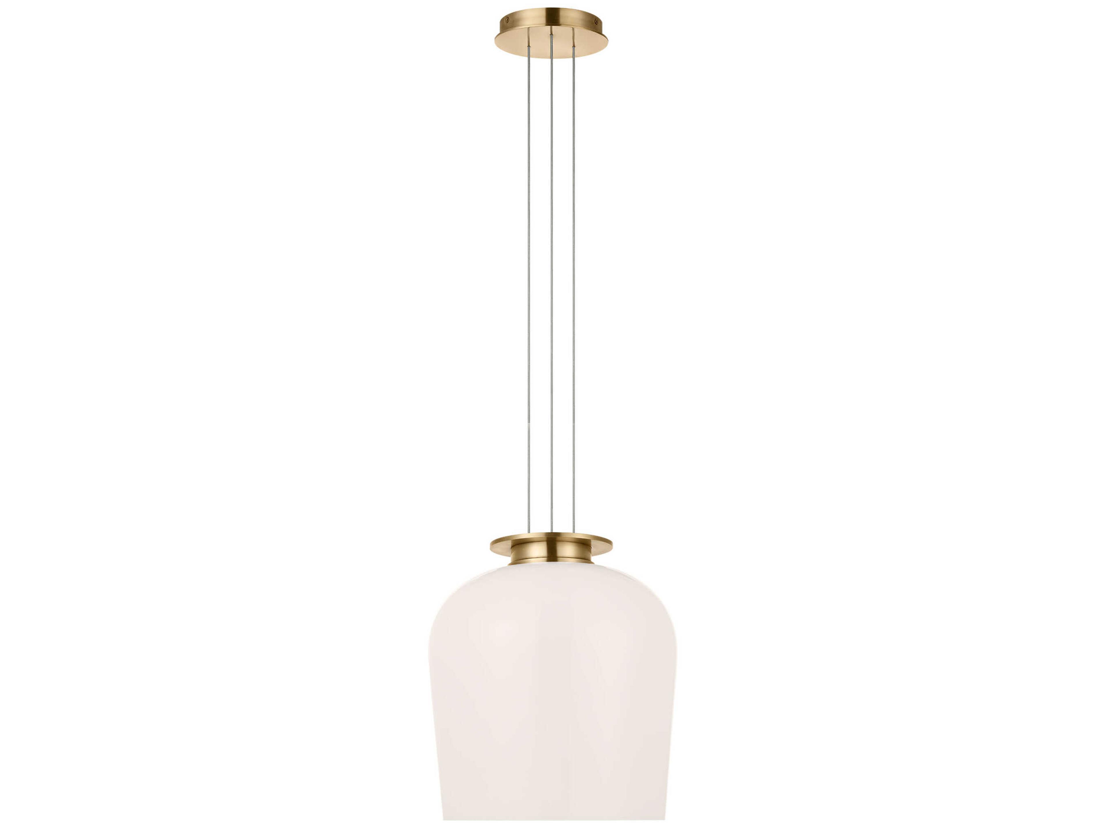 Visual Comfort Modern Vetro 1-Light Hand Rubbed Antique Brass Mini Pendant