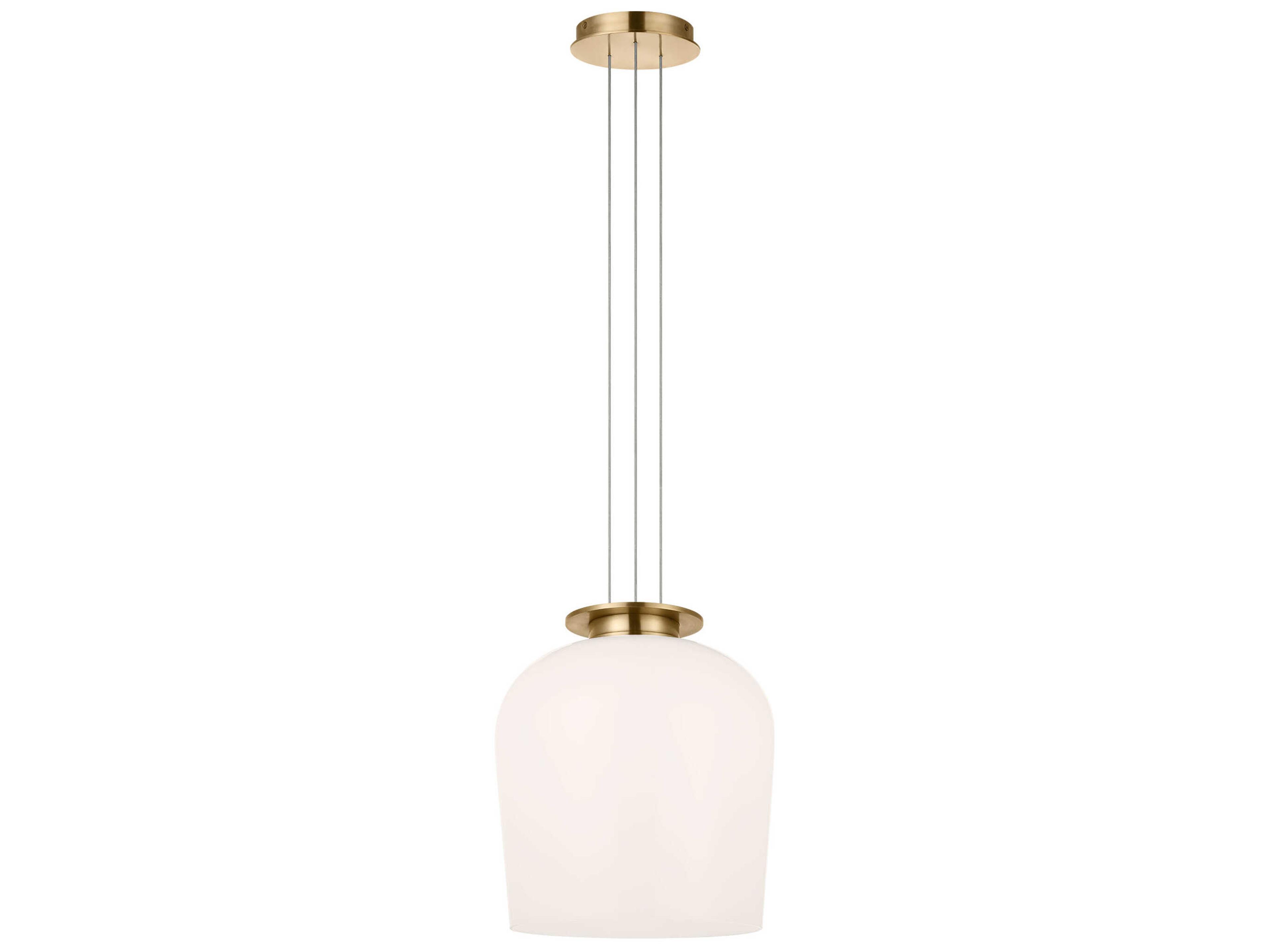 Visual Comfort Modern Vetro 1-Light Hand Rubbed Antique Brass Mini Pendant