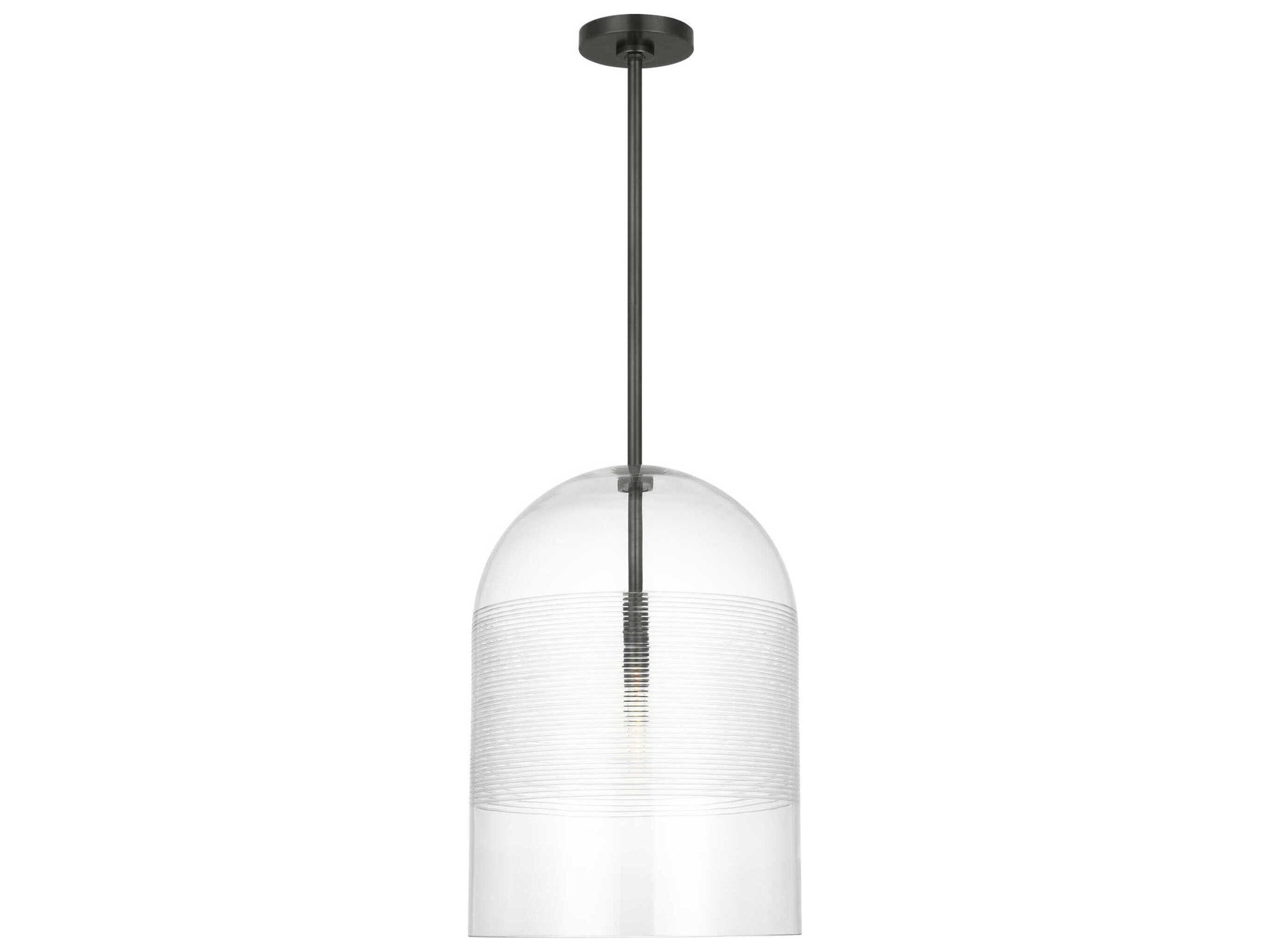 Visual Comfort Modern Leano 1-Light Bronze Pendant