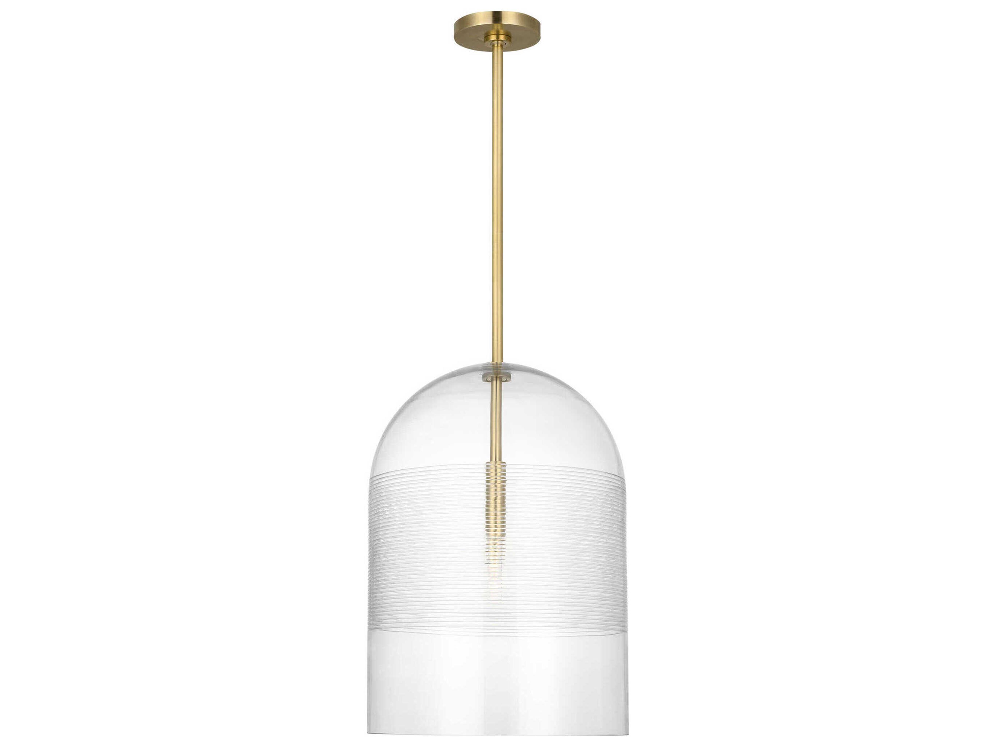 Visual Comfort Modern Leano 1-Light Brass Pendant