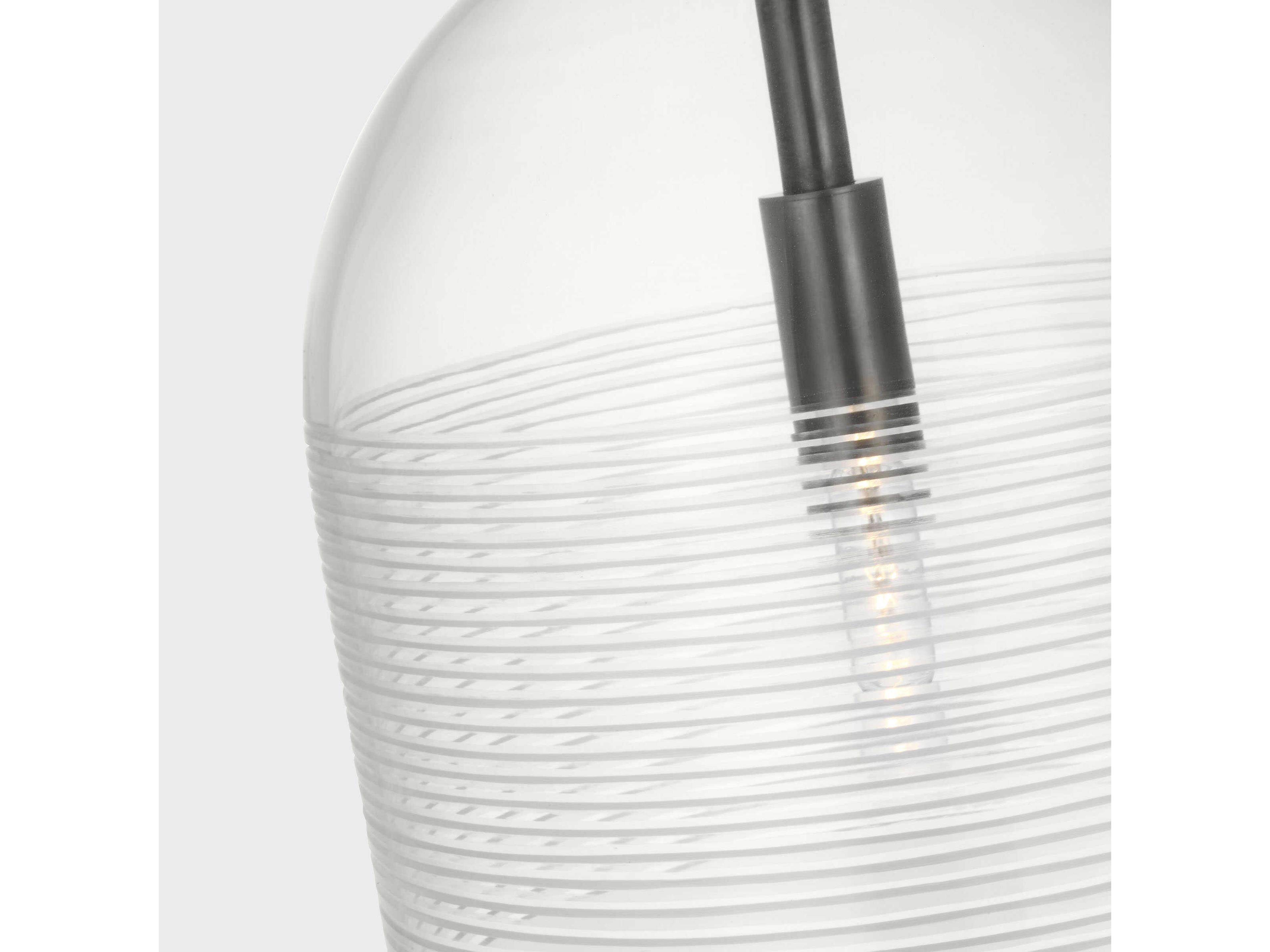 Visual Comfort Modern Leano 1-Light Bronze Mini Pendant