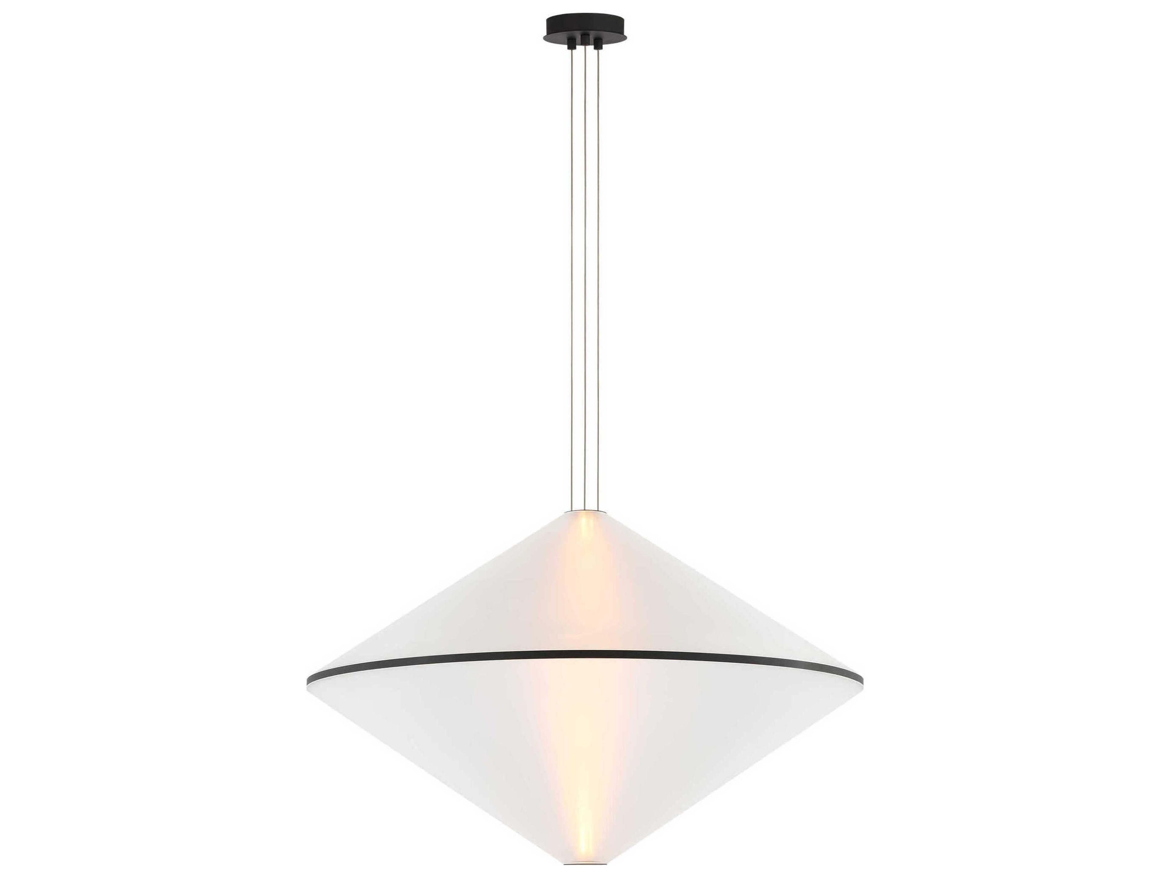 Bicono 1-Light Nightshade Black Geometric Pendant