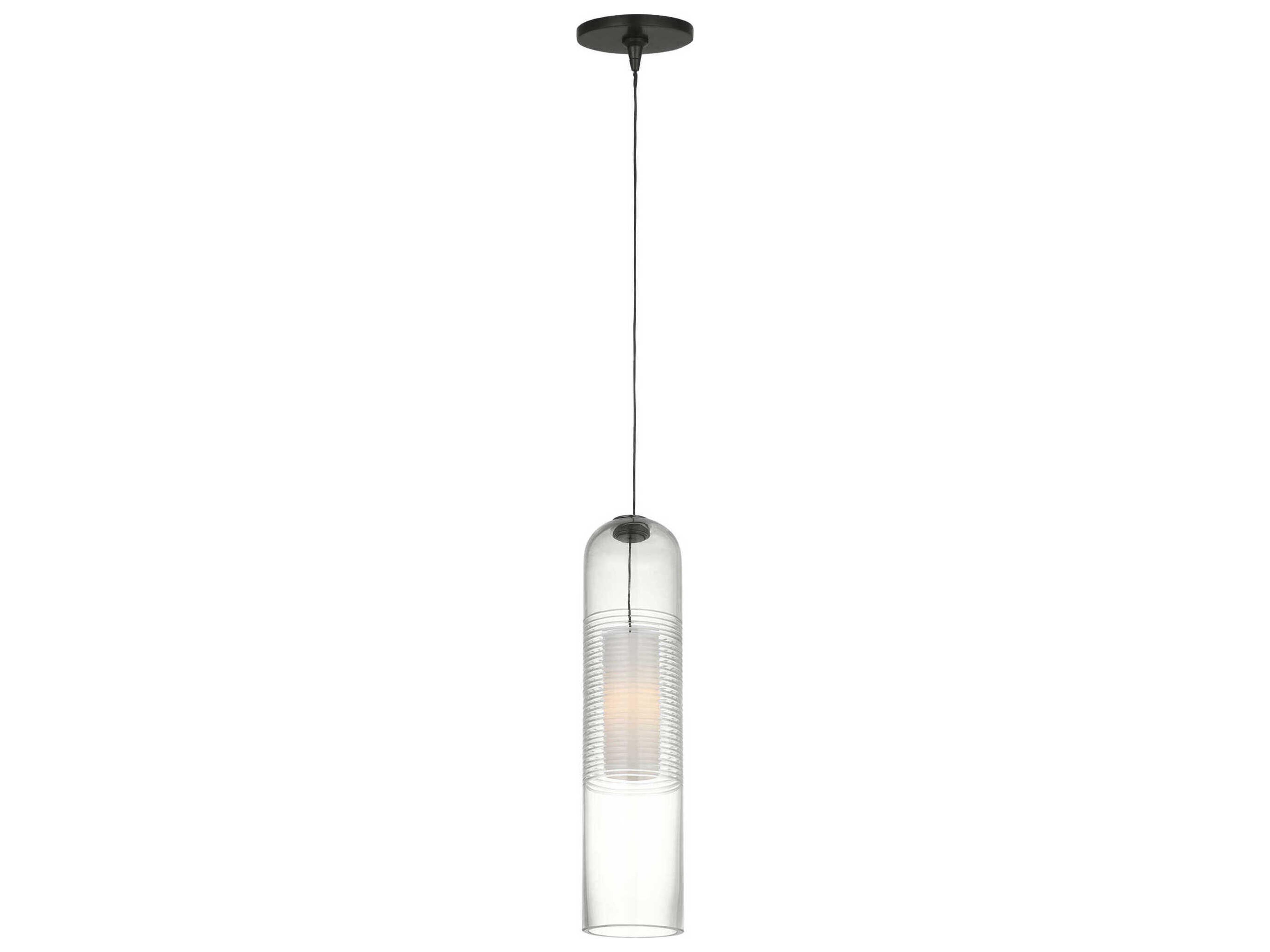Leano 1-Light Bronze Cylinder Mini Pendant