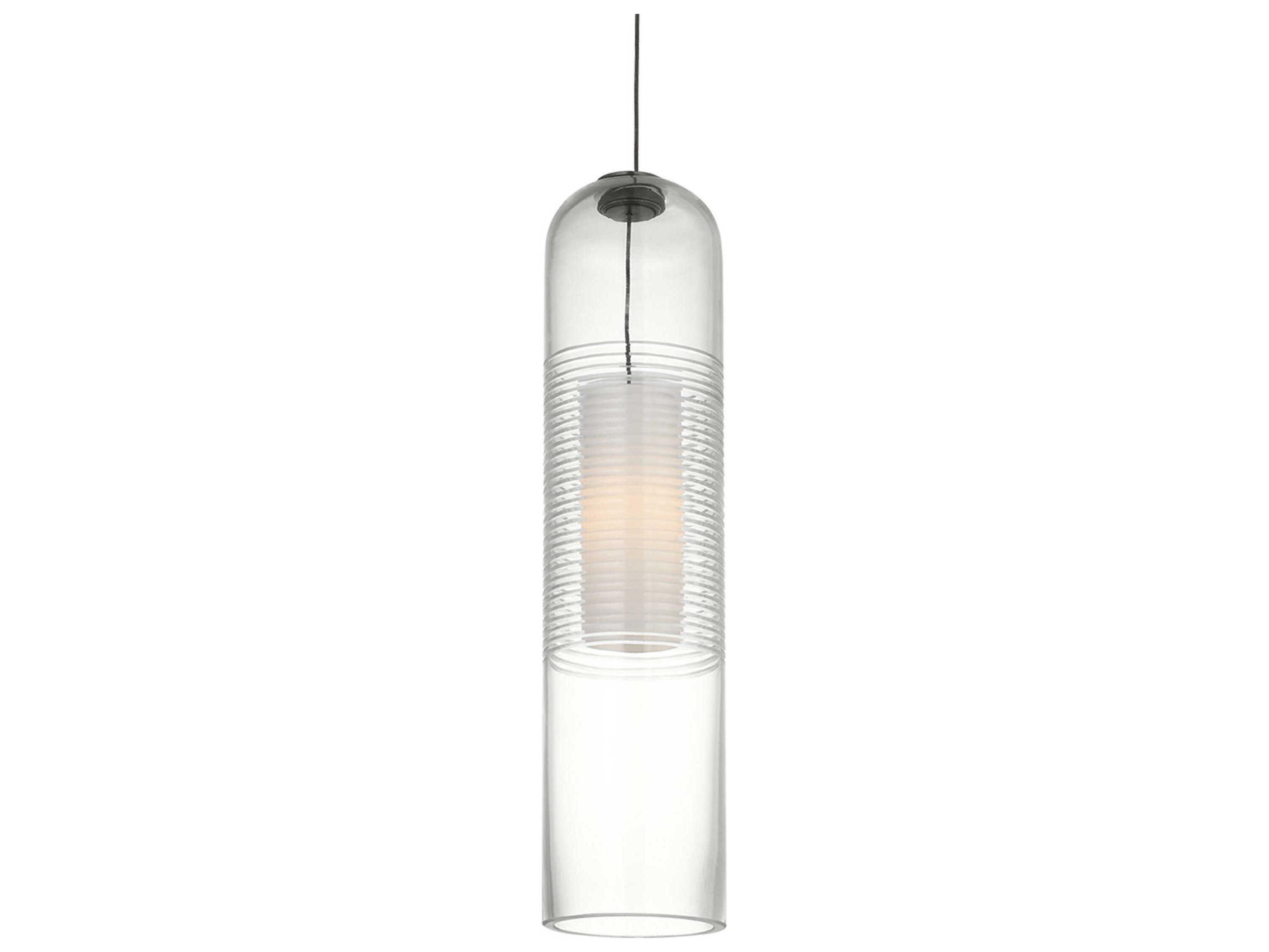 Visual Comfort Modern Leano 1-Light Bronze Cylinder Mini Pendant