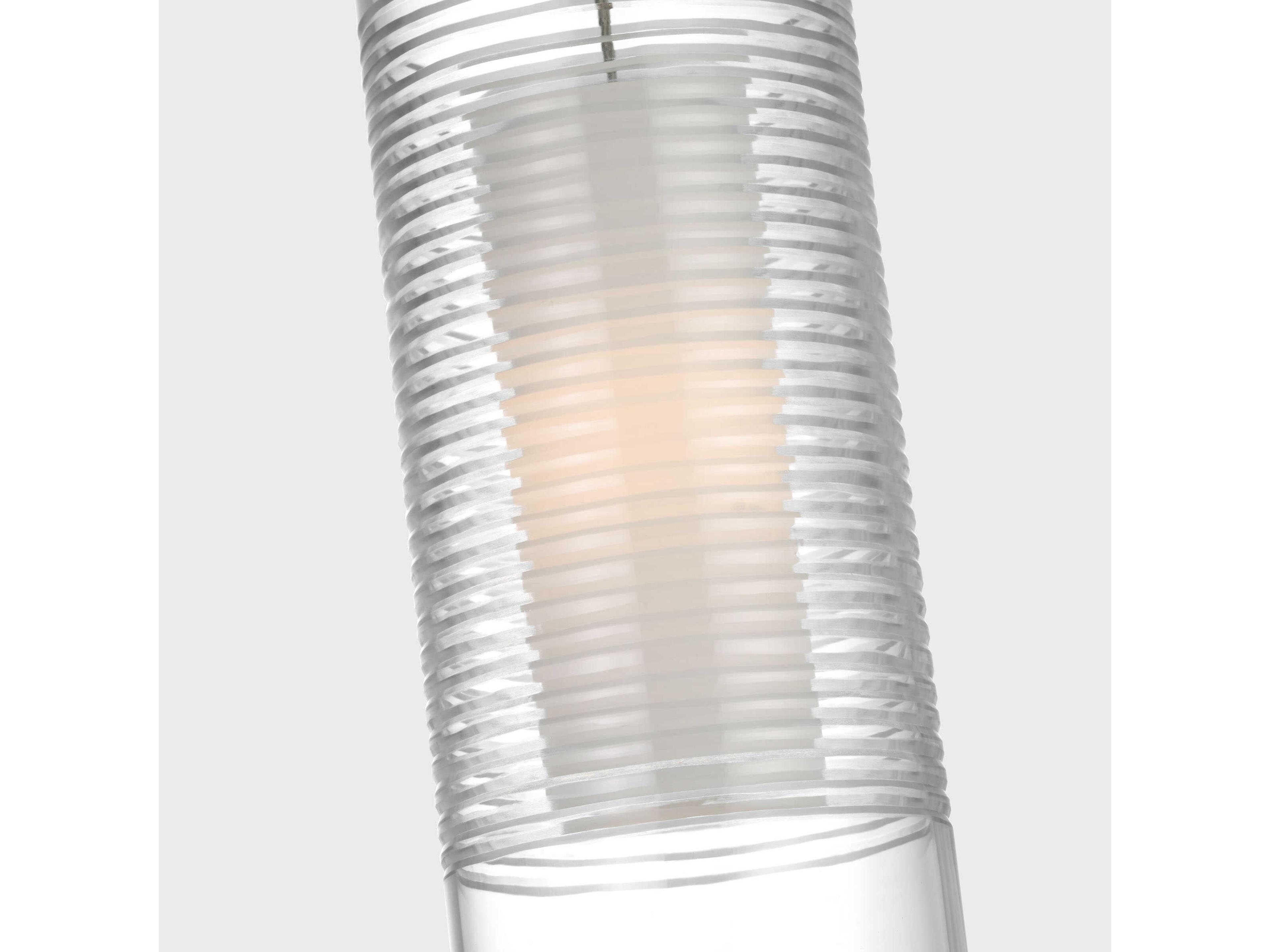 Visual Comfort Modern Leano 1-Light Brass Cylinder Mini Pendant