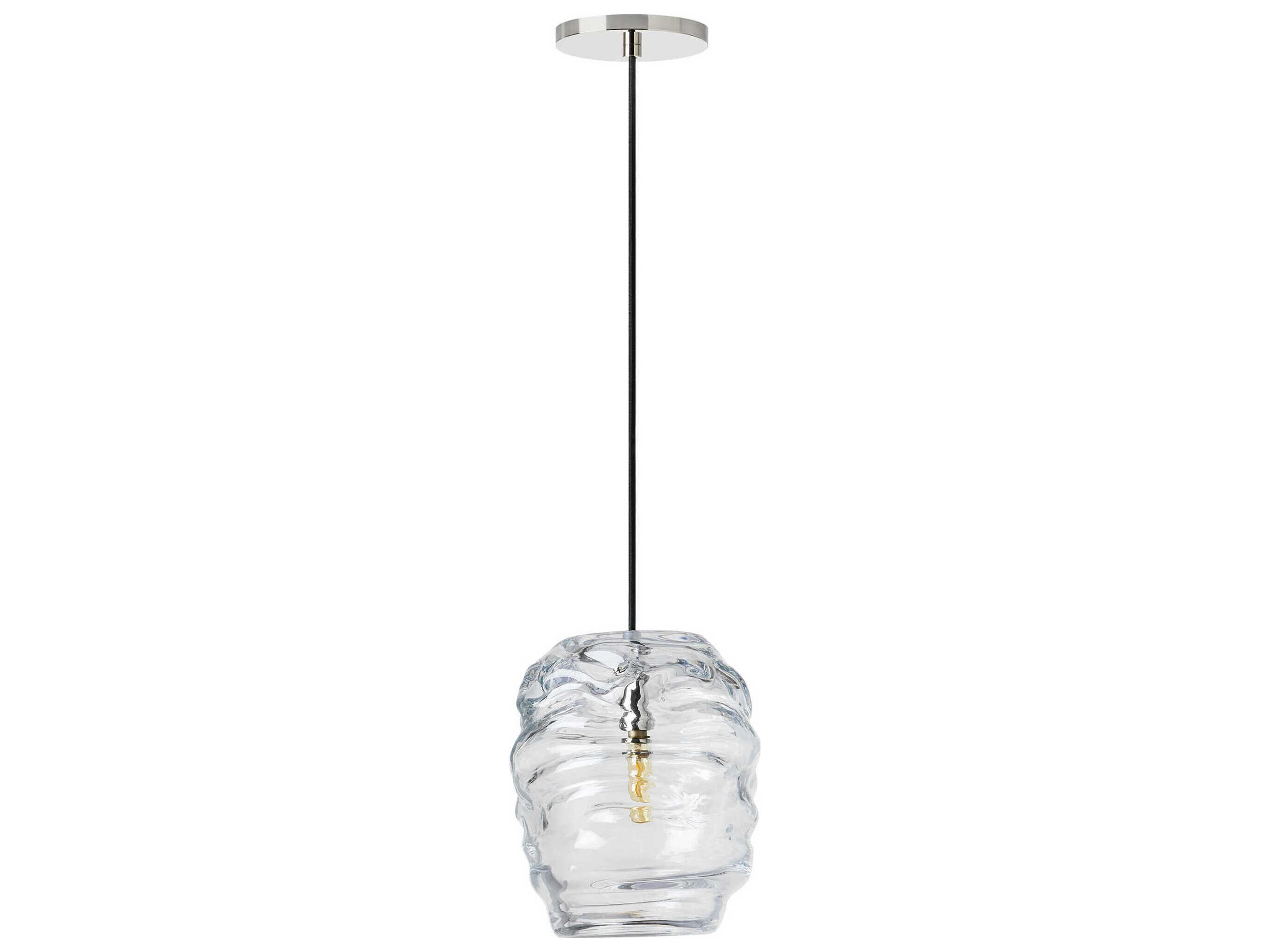 Visual Comfort Modern Audra 1-Light Polished Nickel Mini Pendant