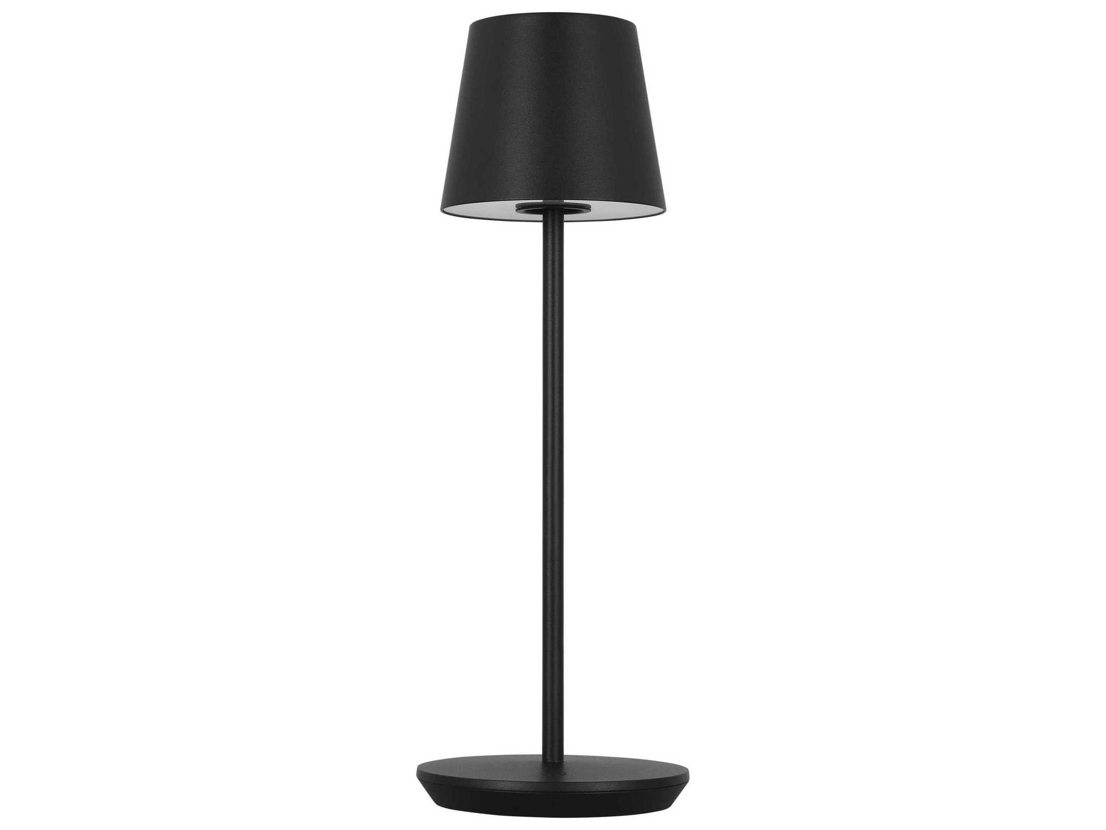 Visual Comfort Modern Nevis Black Table Lamp