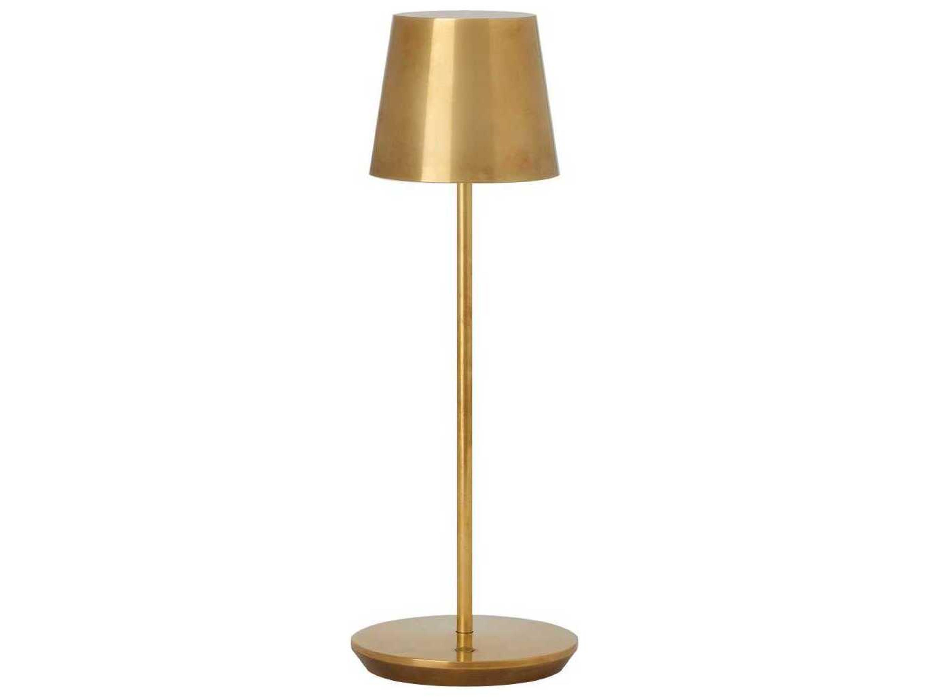 Visual Comfort Modern Nevis Natural Brass Table Lamp