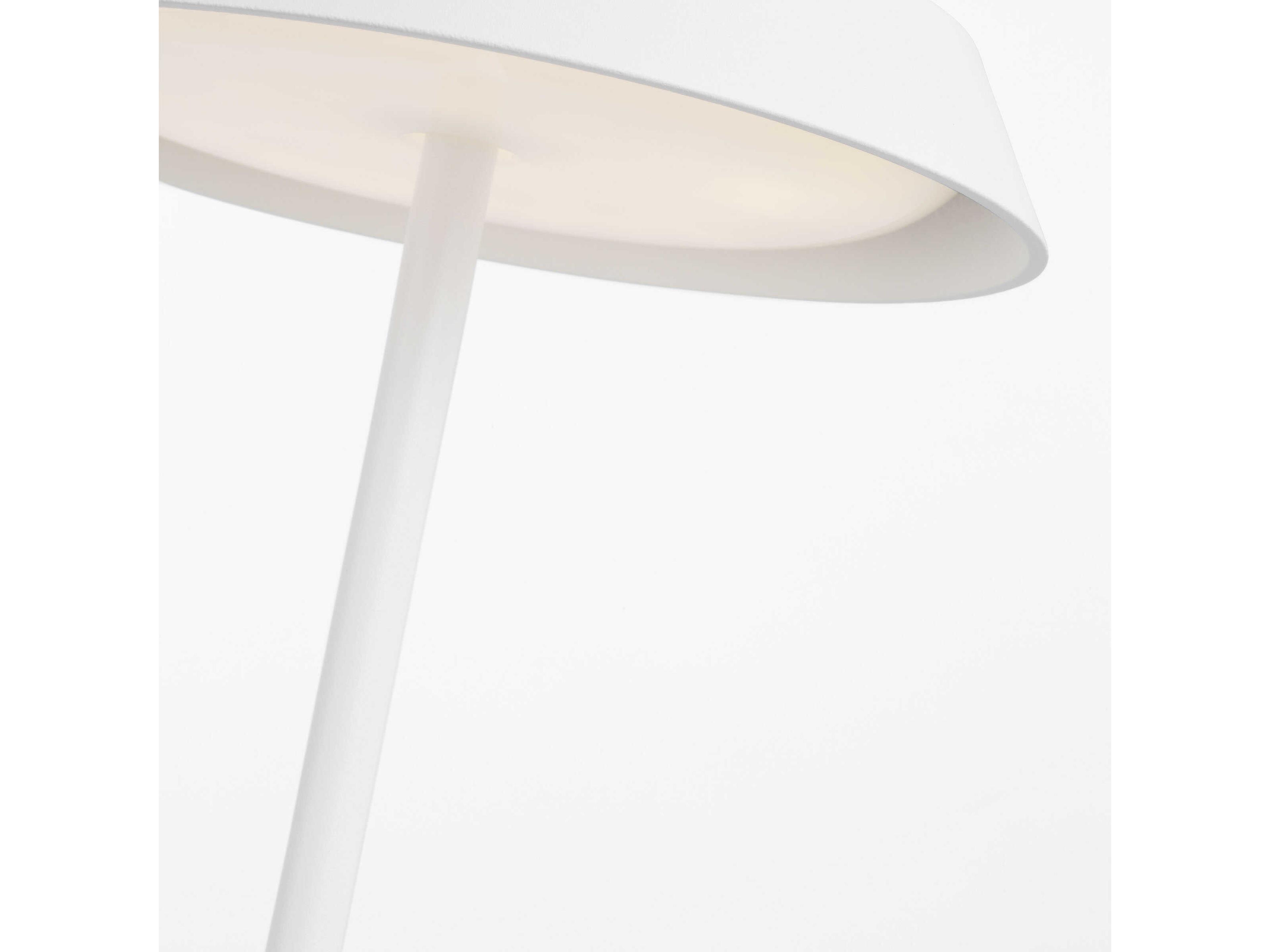 Visual Comfort Modern Tepa Matte White Table Lamp