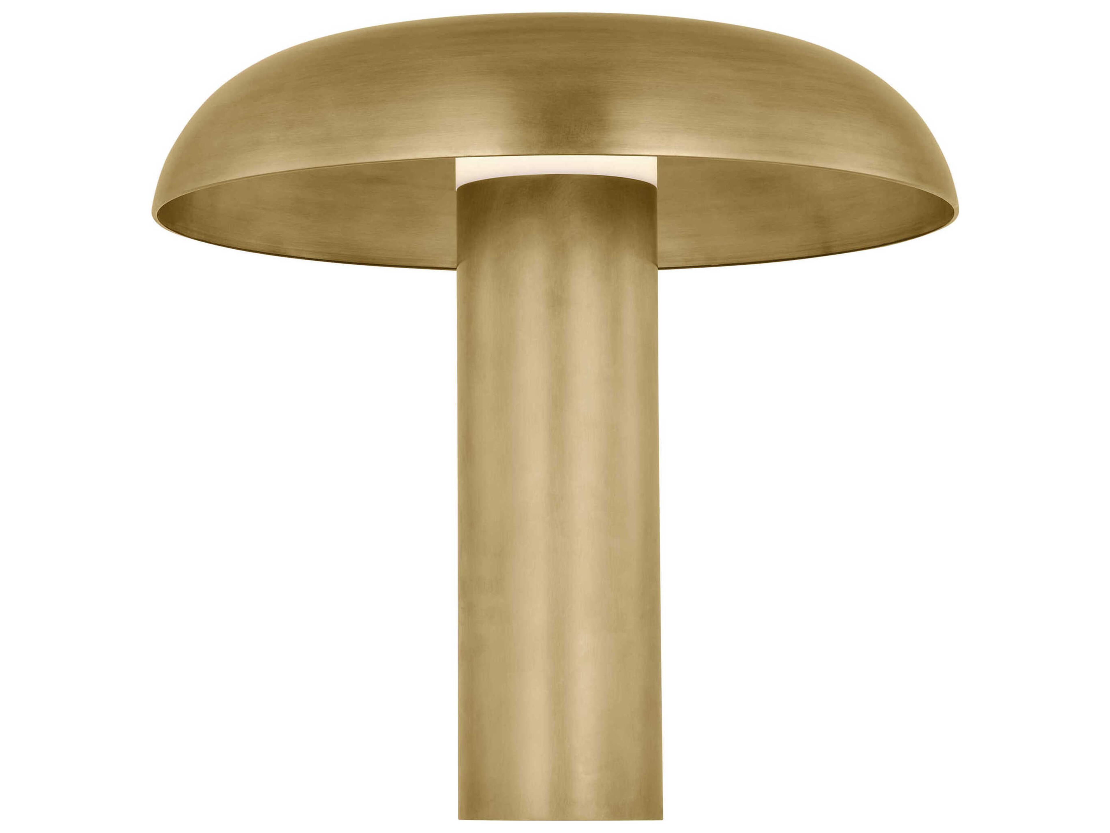 Visual Comfort Modern Louver Natural Brass Table Lamp