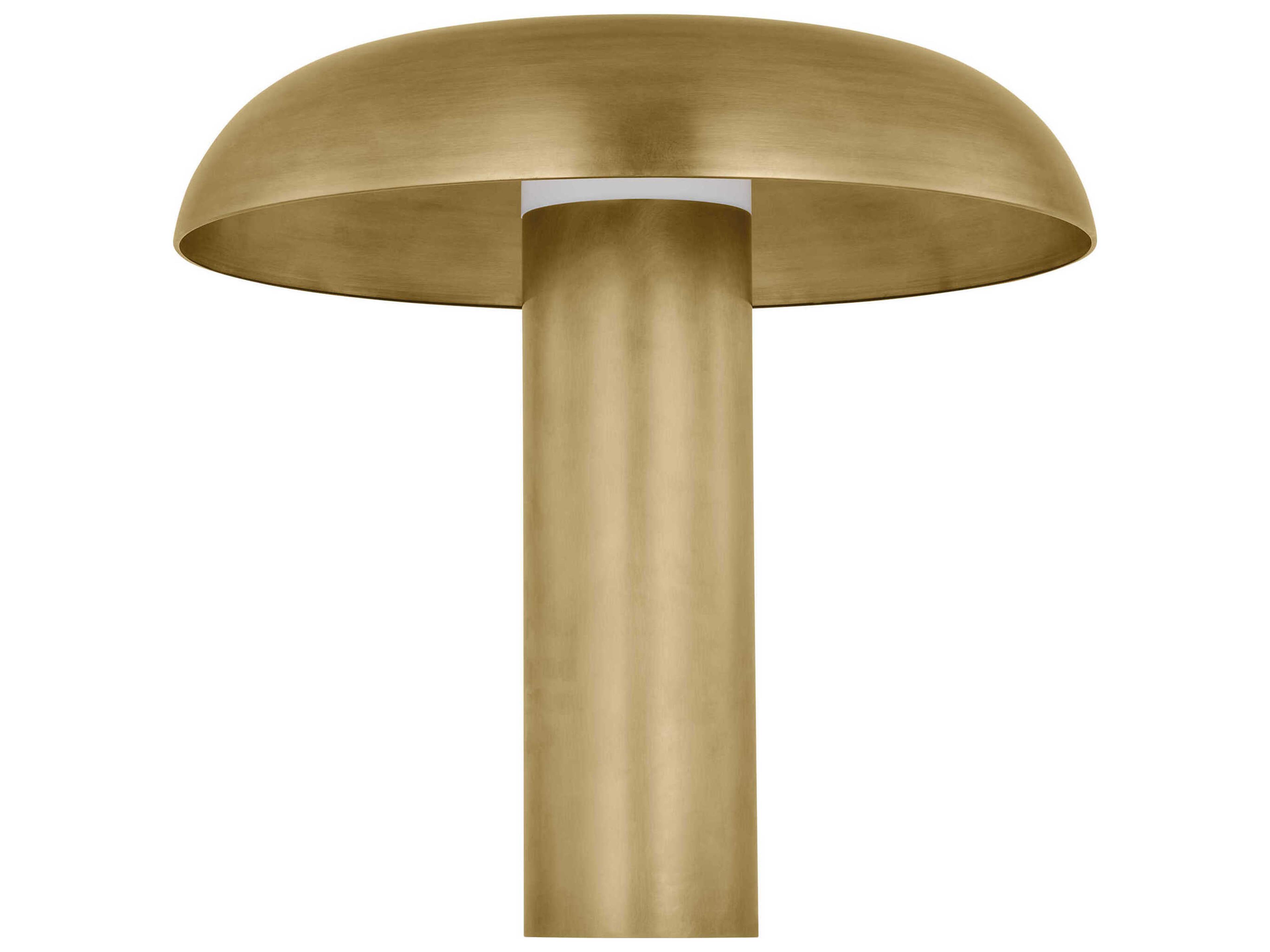 Visual Comfort Modern Louver Natural Brass Table Lamp