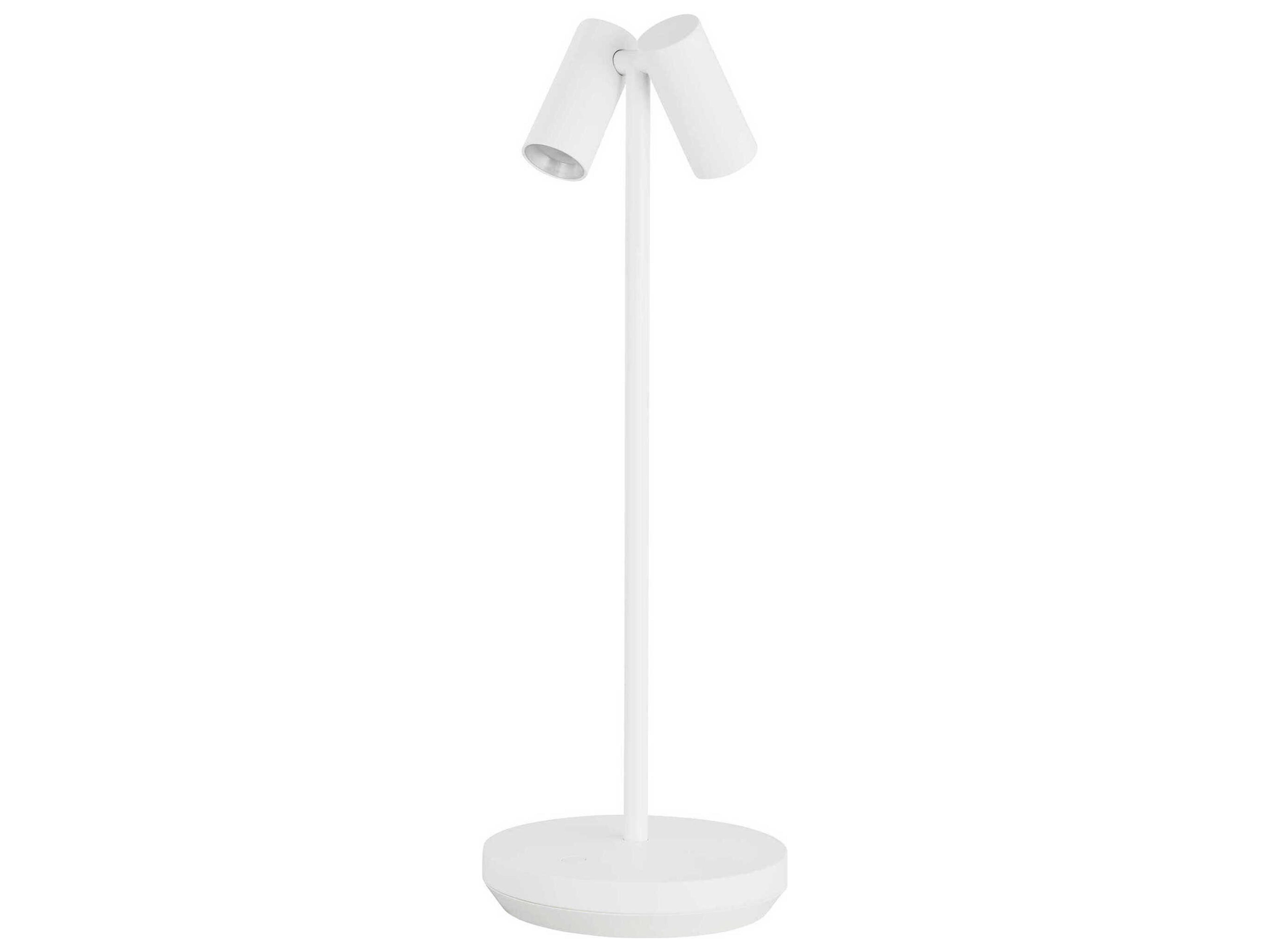 Visual Comfort Modern Doppia Matte White Table Lamp