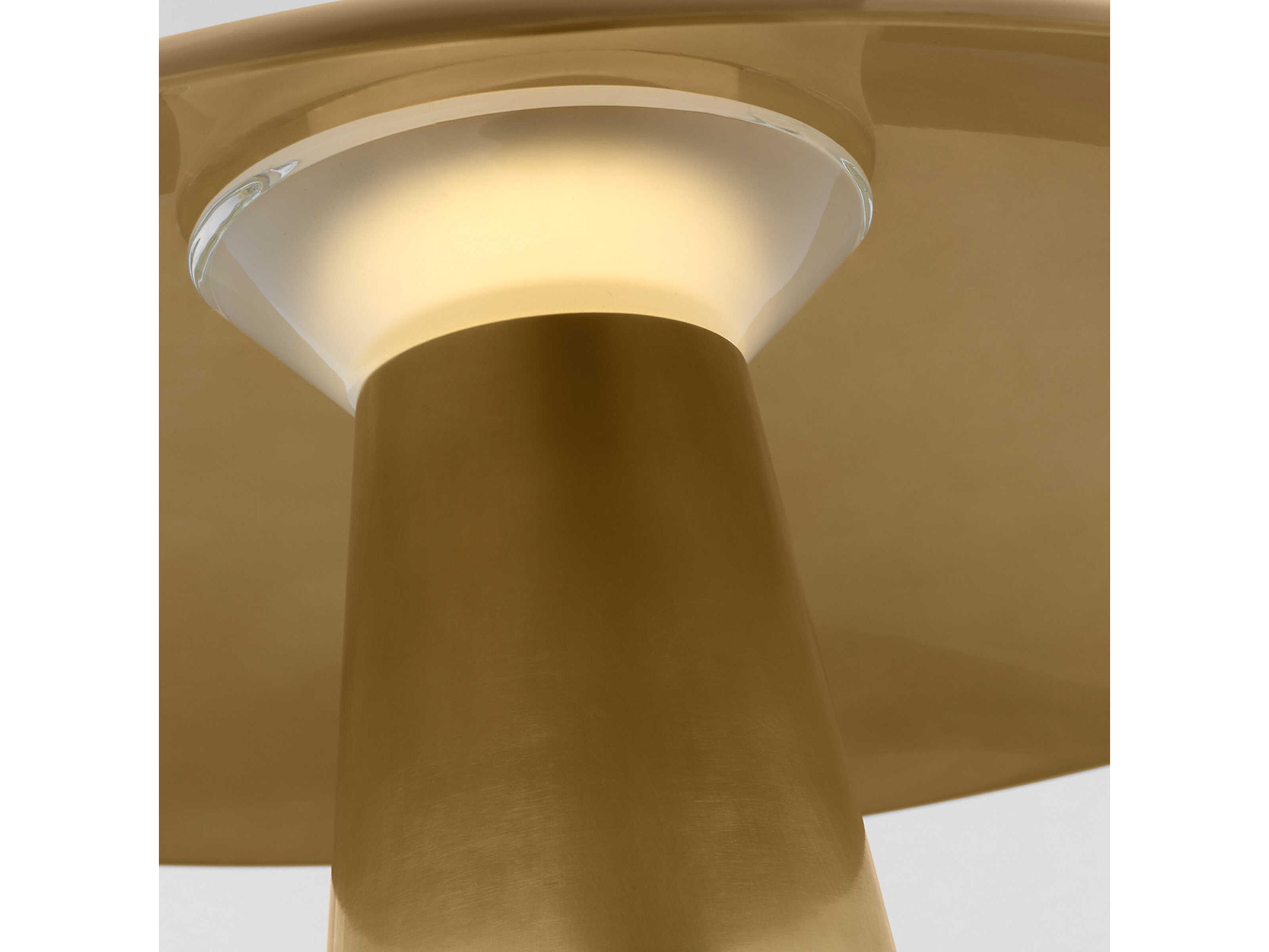 Visual Comfort Modern Aegis Natural Brass Table Lamp