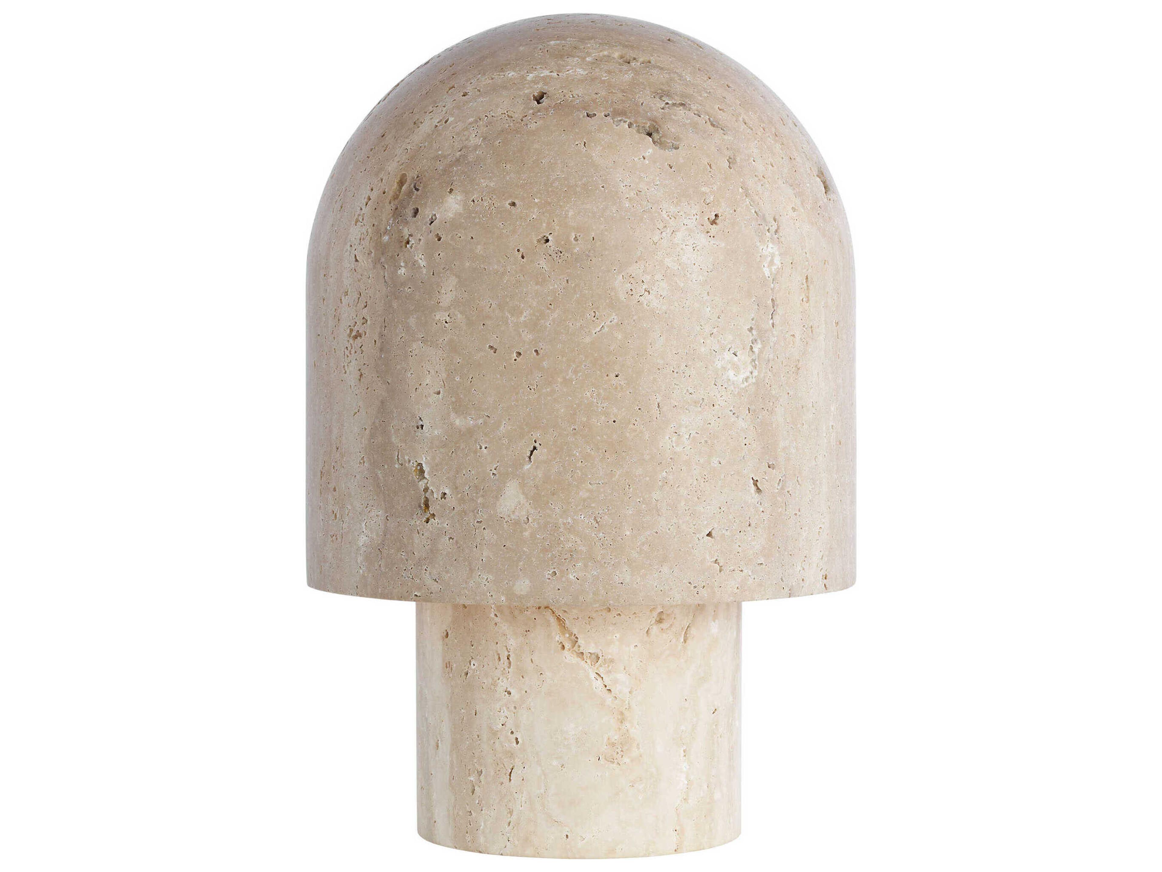 Visual Comfort Modern Kennett Natural Travertine Off White Table Lamp