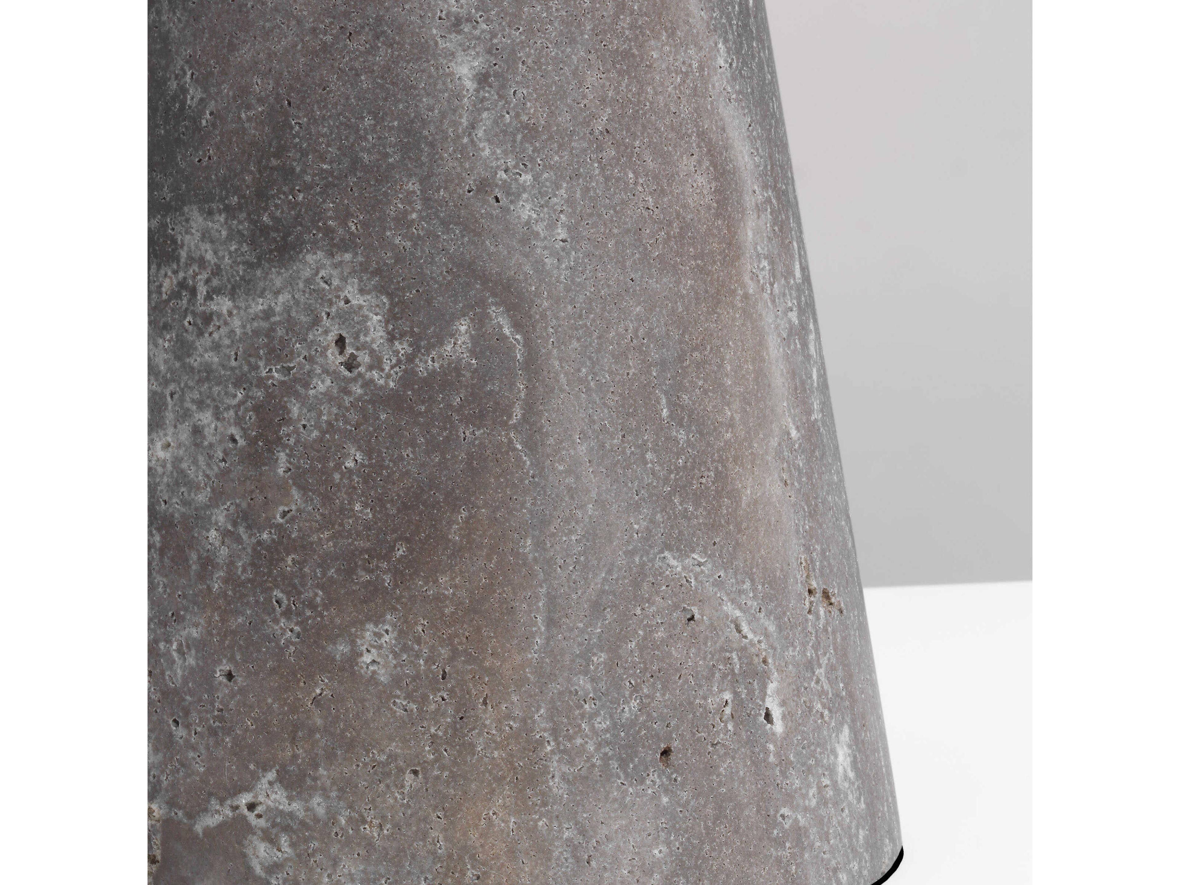 Visual Comfort Modern Aegis Dark Bronze dark Travertine Table Lamp