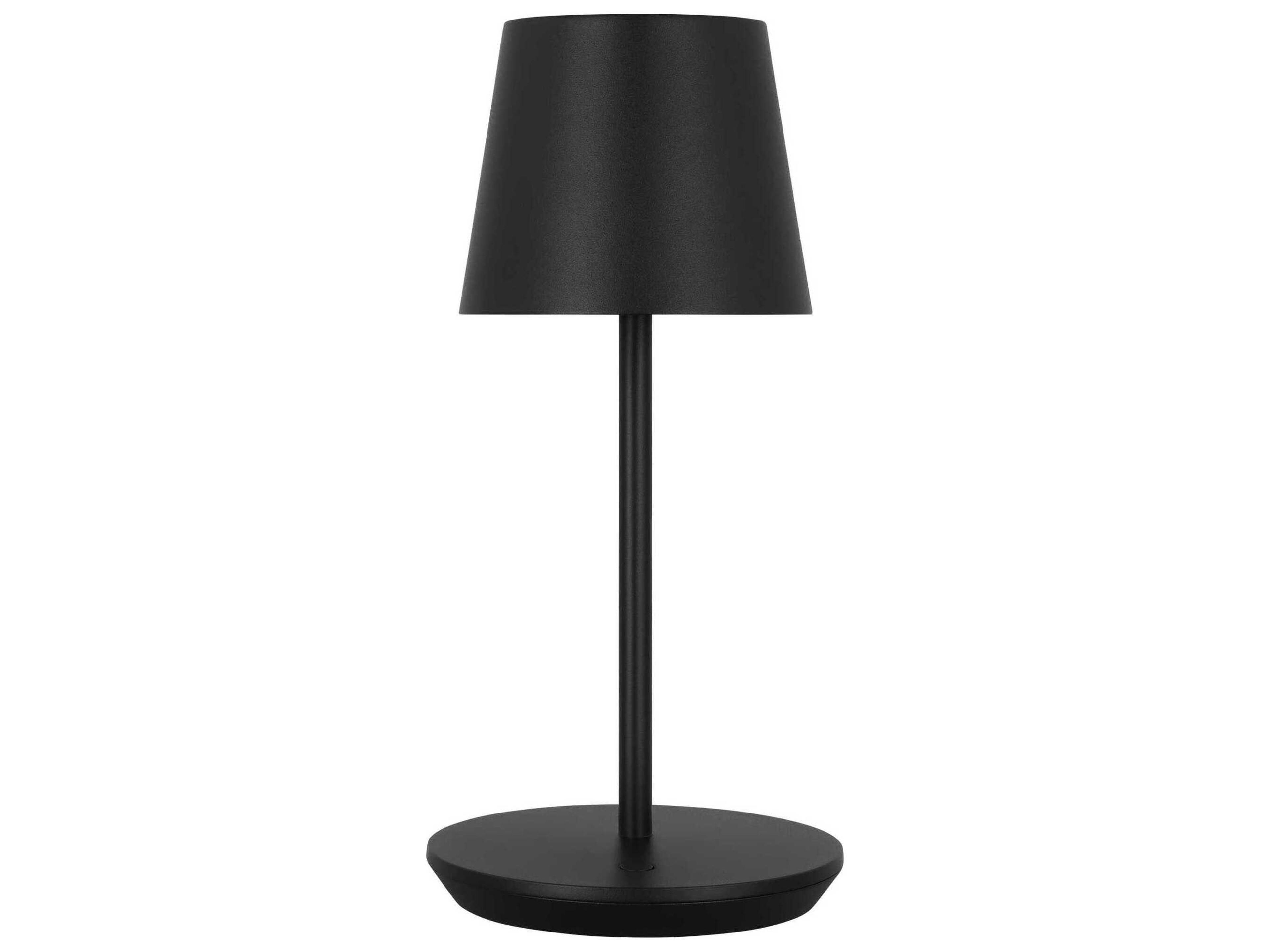 Visual Comfort Modern Nevis Black Table Lamp