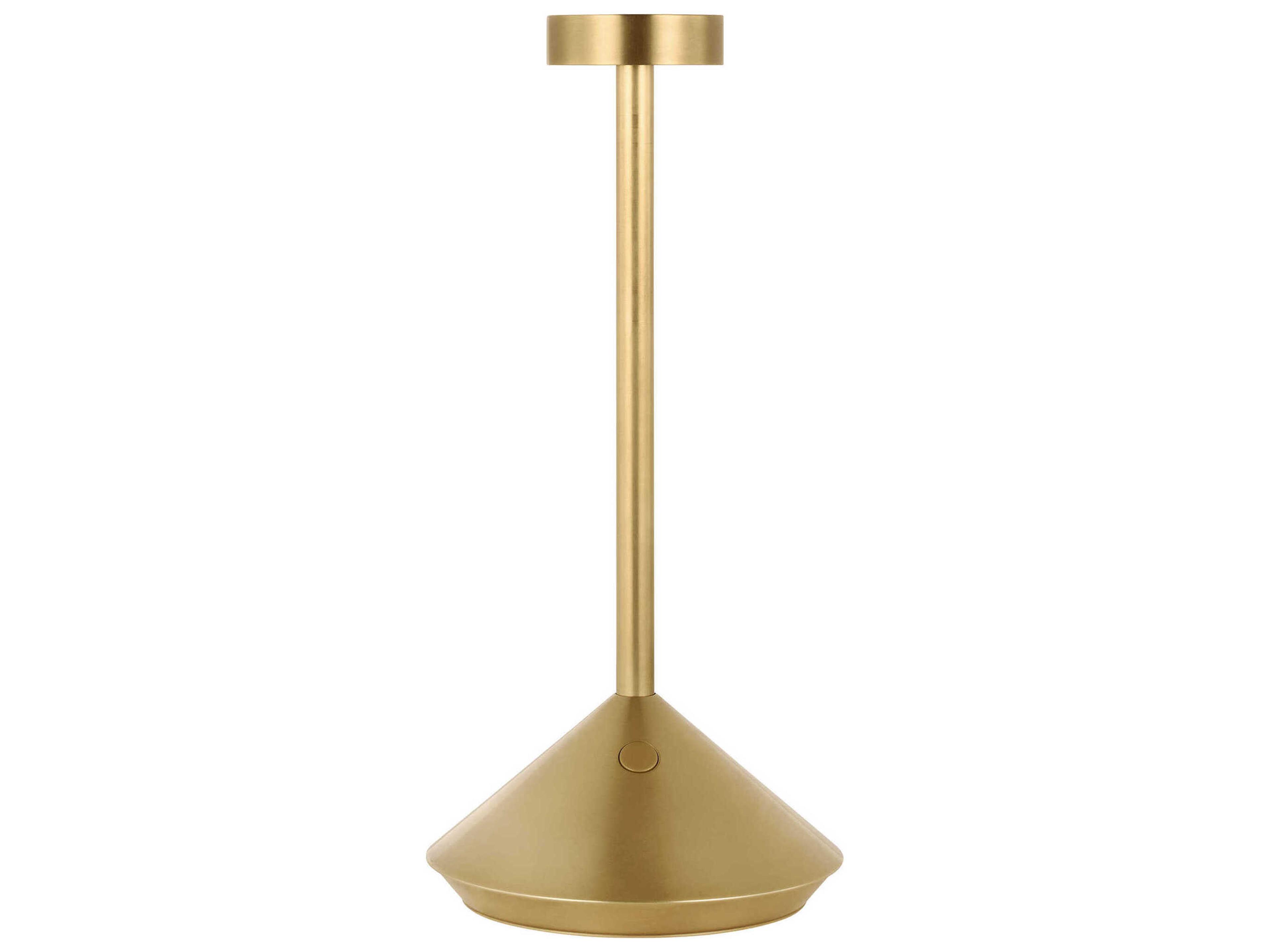 Visual Comfort Modern Moneta Hand Rubbed Antique Brass Table Lamp